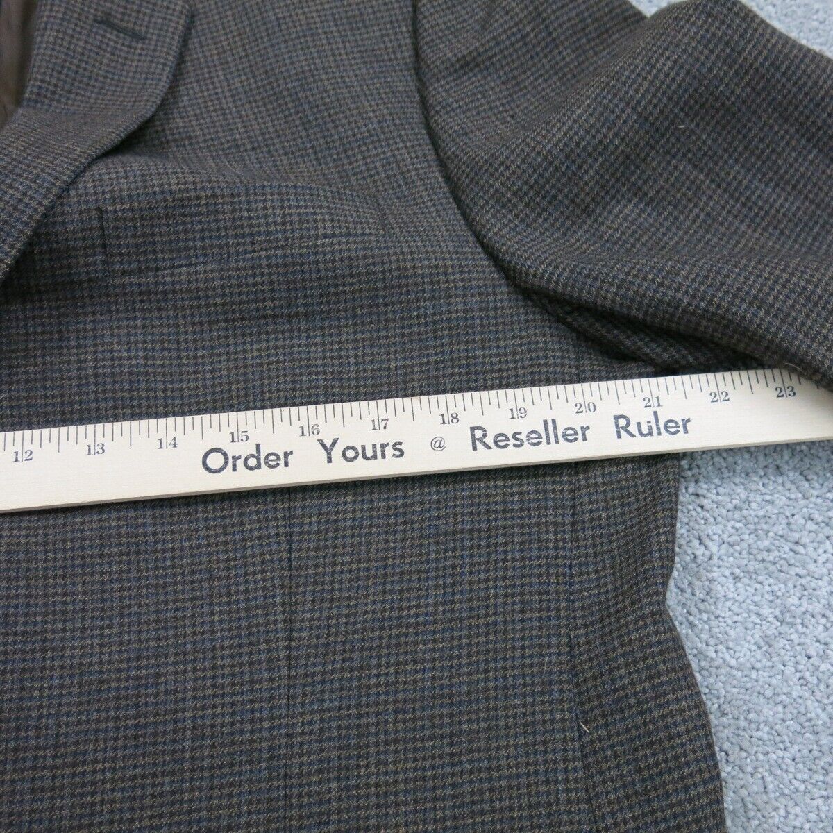 Ralph Lauren Mens Blazer Coat Single Breasted 100% Wool Brown Size 40 Regular