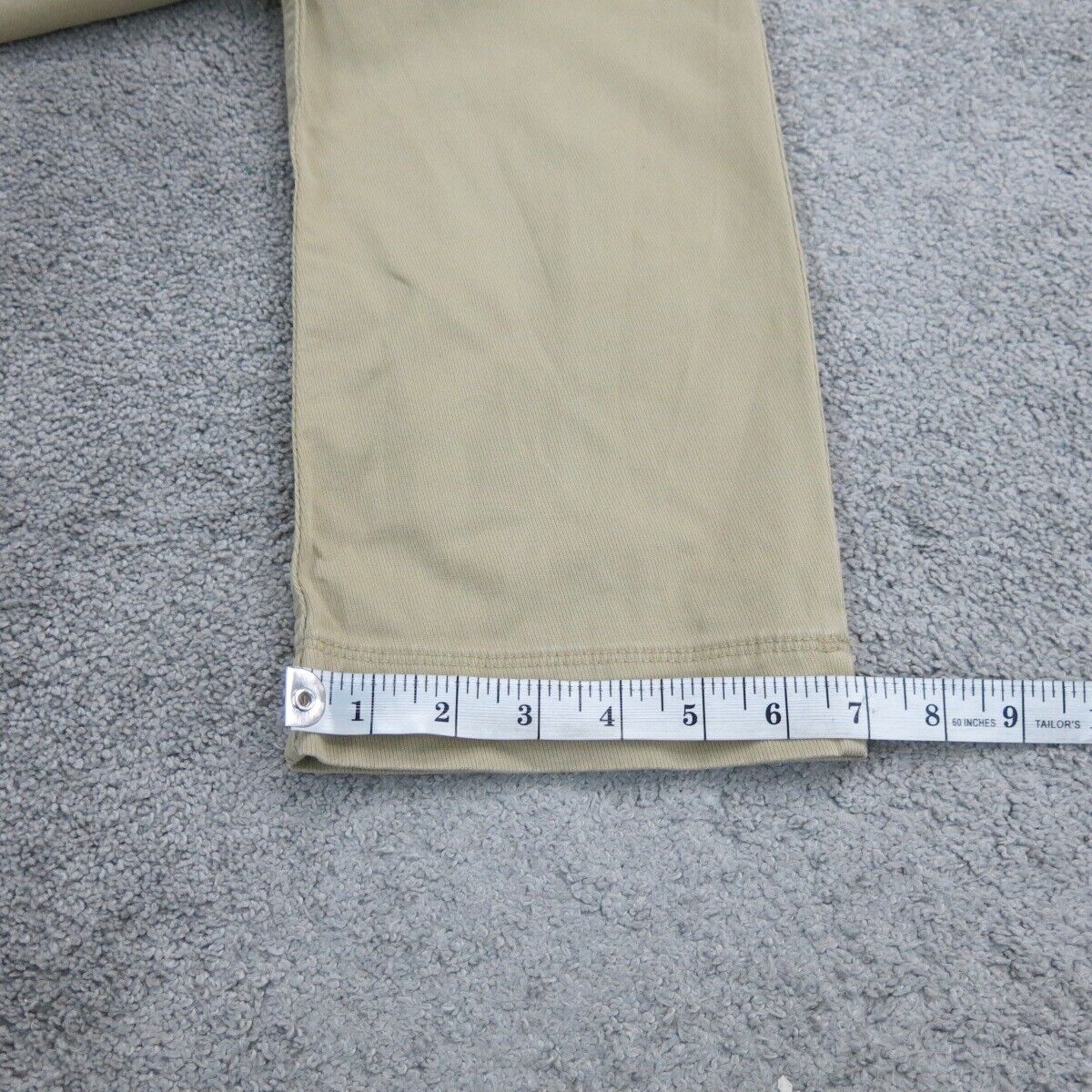 GAP Mens Pant Slim Straight Leg Chino Mid Rise Slash Pockets Khaki Size W32XL32