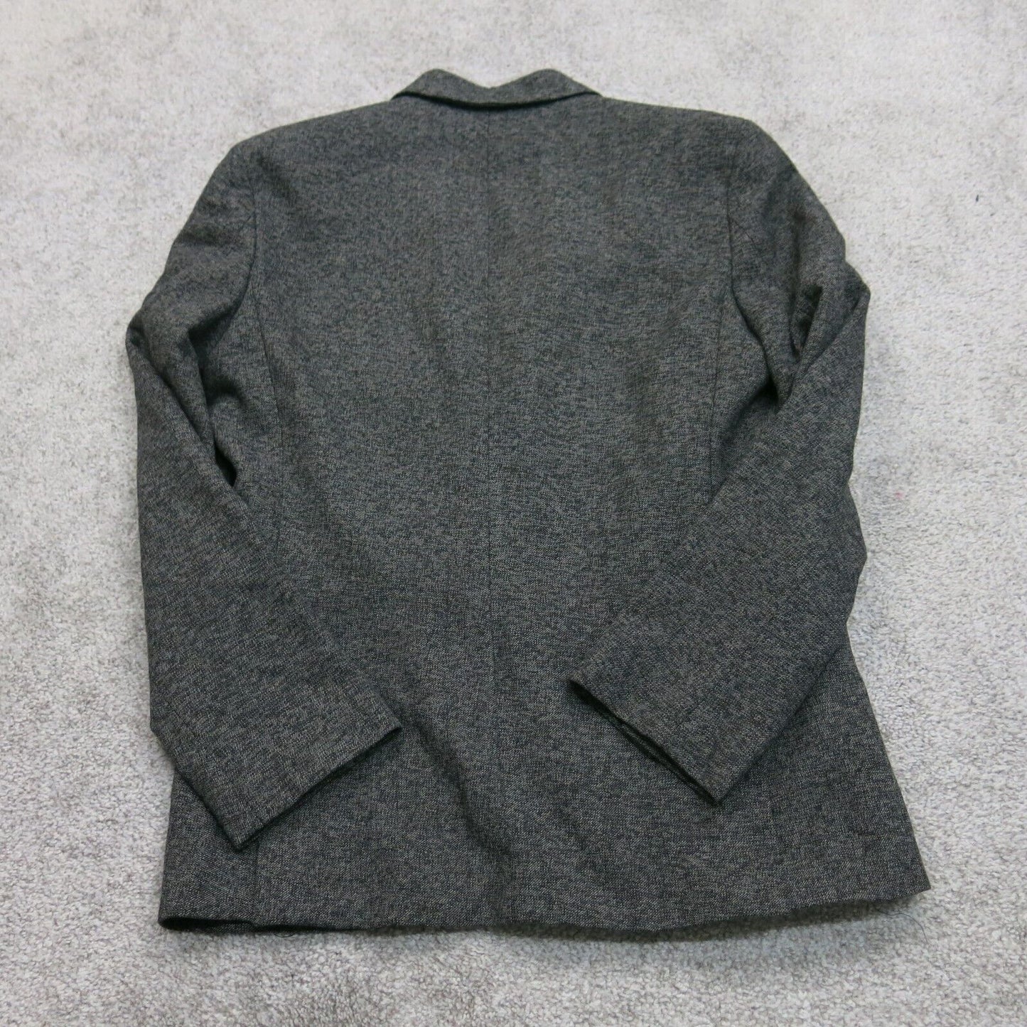 H&M Mens Blazer Coat Single Breasted Long Sleeves Pockets Black Size 38R