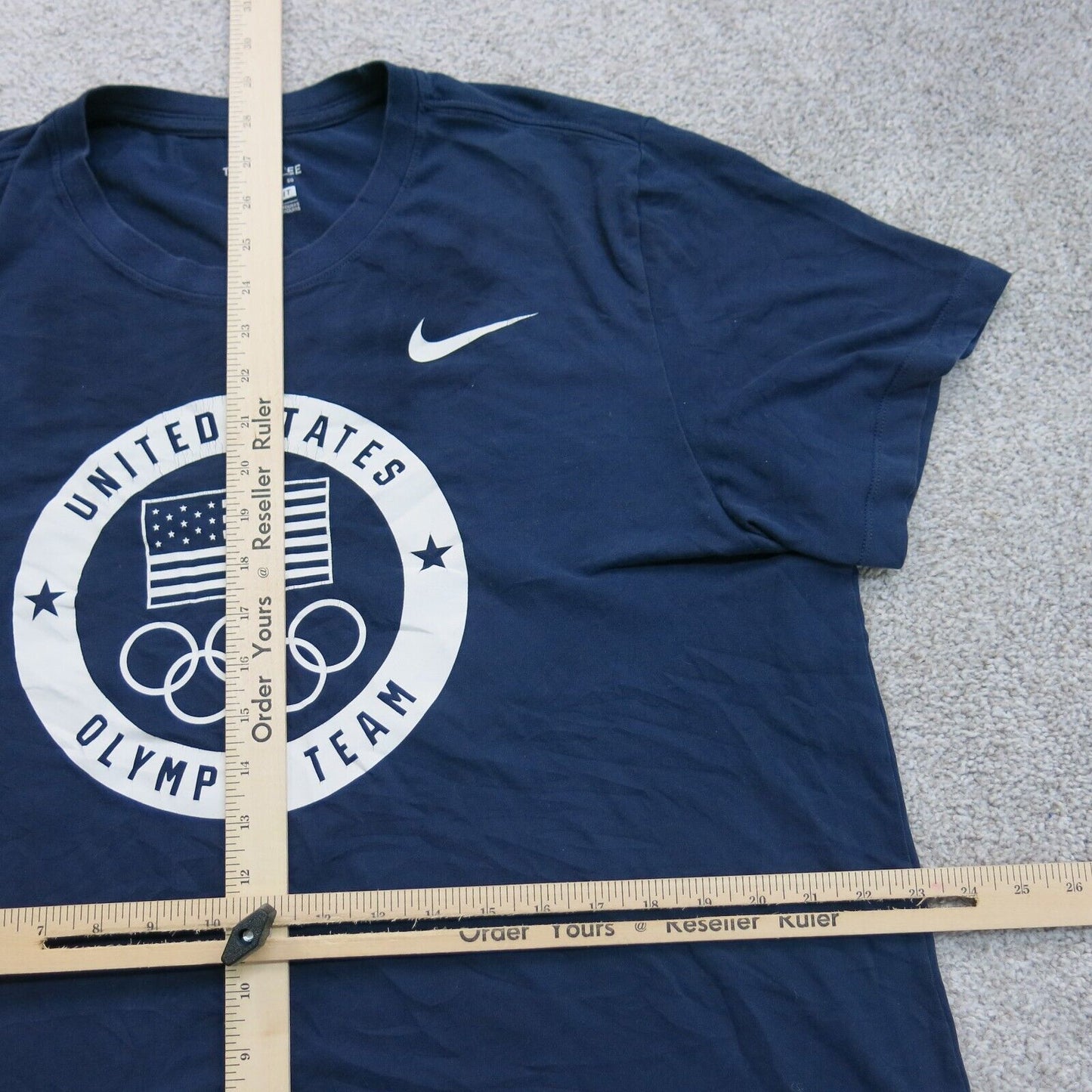 The Nike Tee Mens Crew Neck T Shirt Sports Logo Dri Fit Blue Size X Large