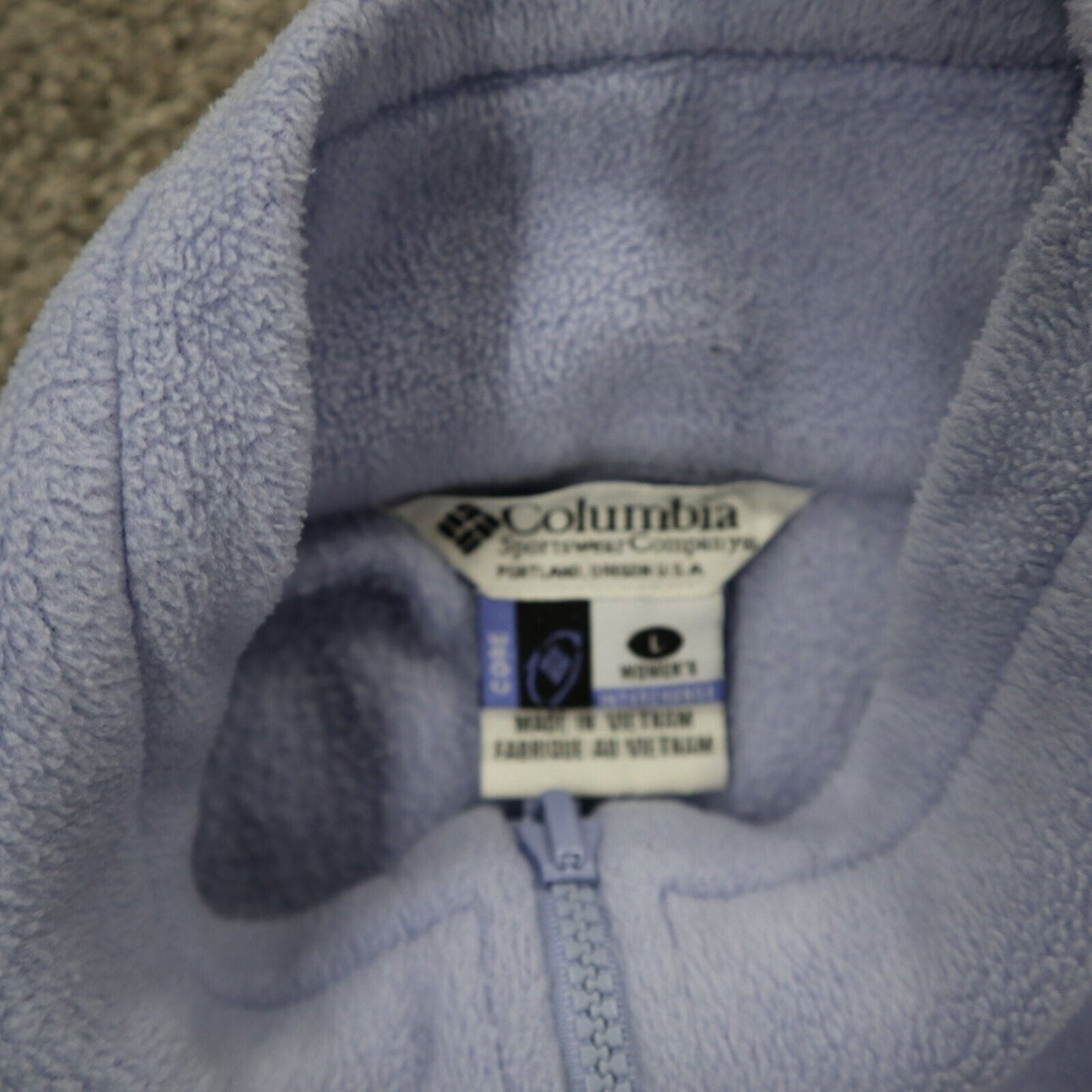 Columbia Womens Windbreaker Jackets Full Zip Up Mock Neck Blue Size Large