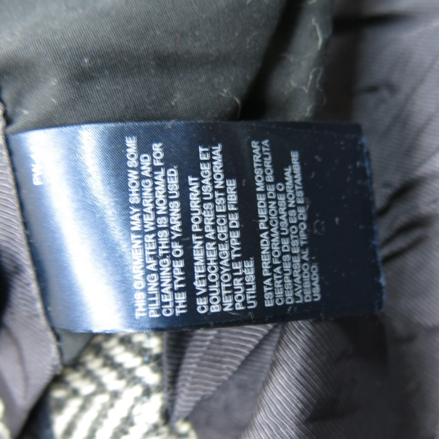 Tommy Hilfiger Mens Coat Long Sleeves Front Button Pockets Tweed Gray Size 50