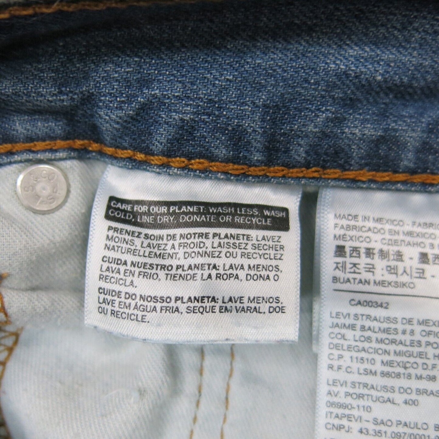 Levis 559 Mens Jeans Straight Leg Straight Denim Low Rise Pocket Blue SZ W32XL32