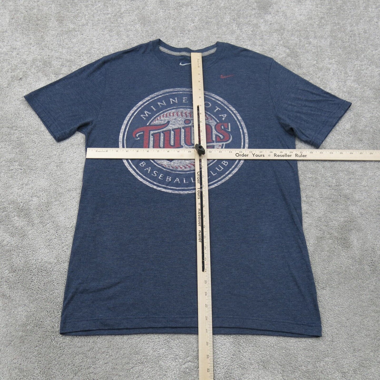 Nike Mens Crew Neck T Shirt Short Sleeves Regular Fit Heather Blue Size Large