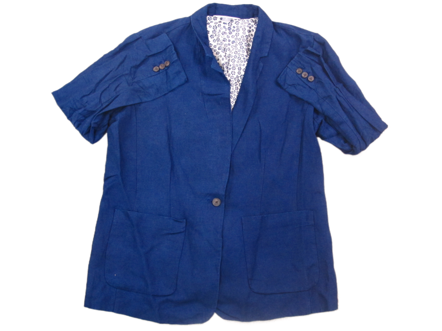 Old Navy Womens Shirt Jacket Front Button Long Sleeves Pockets Blue Size X Large
