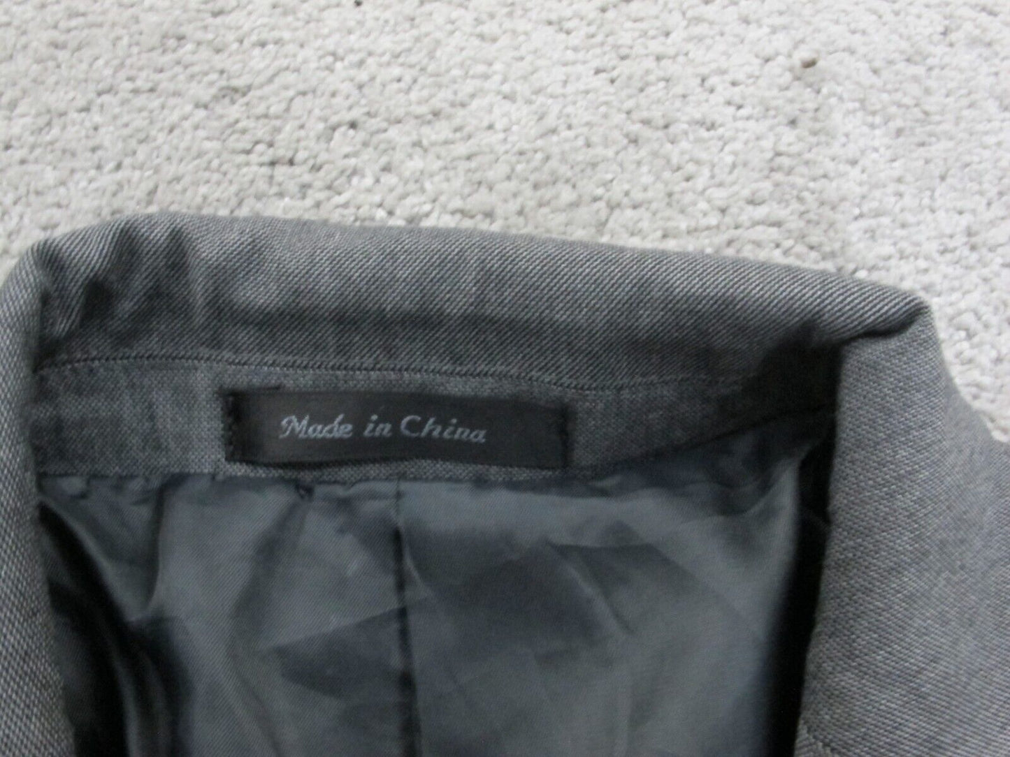 Calvin Klein Mens Blazer Coat Single Breasted Long Sleeves Charcoal Size 38R