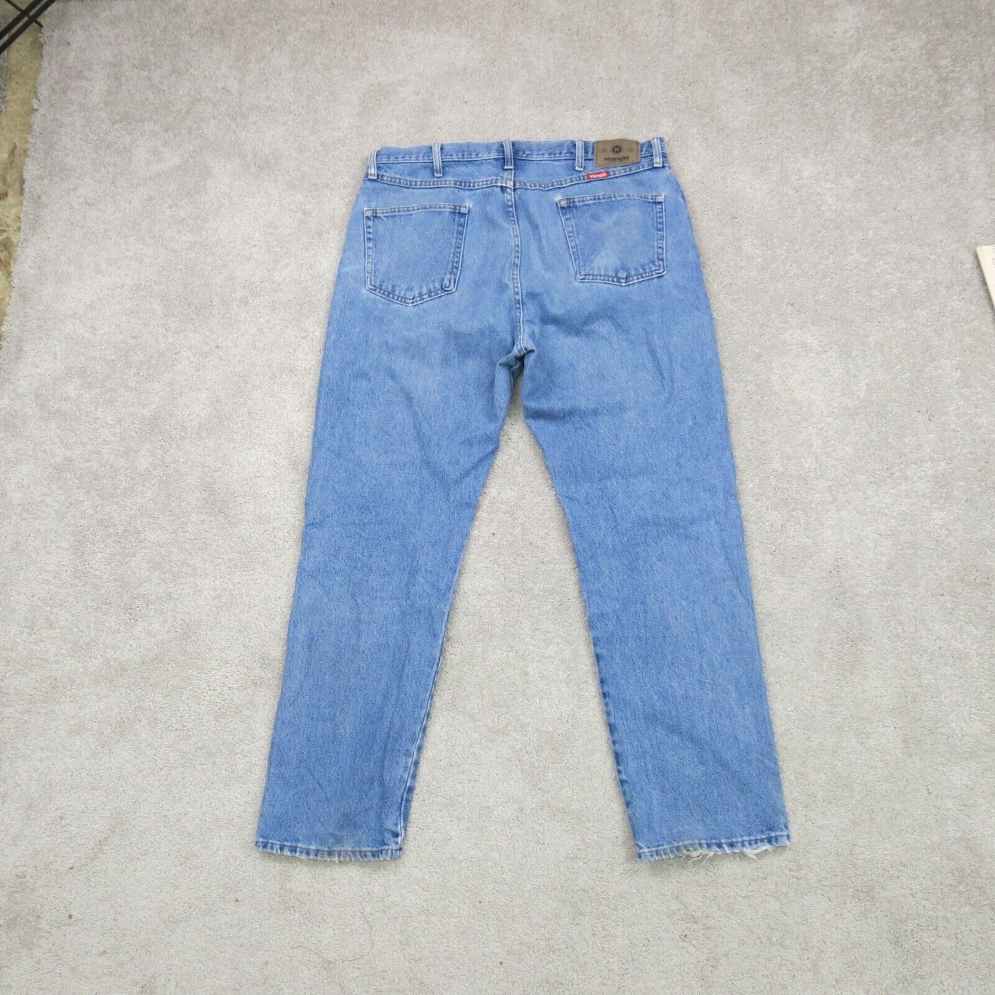 Wrangler Mens Jeans Straight Leg Stretch Regular Fit High Rise Blue Size W38xL32