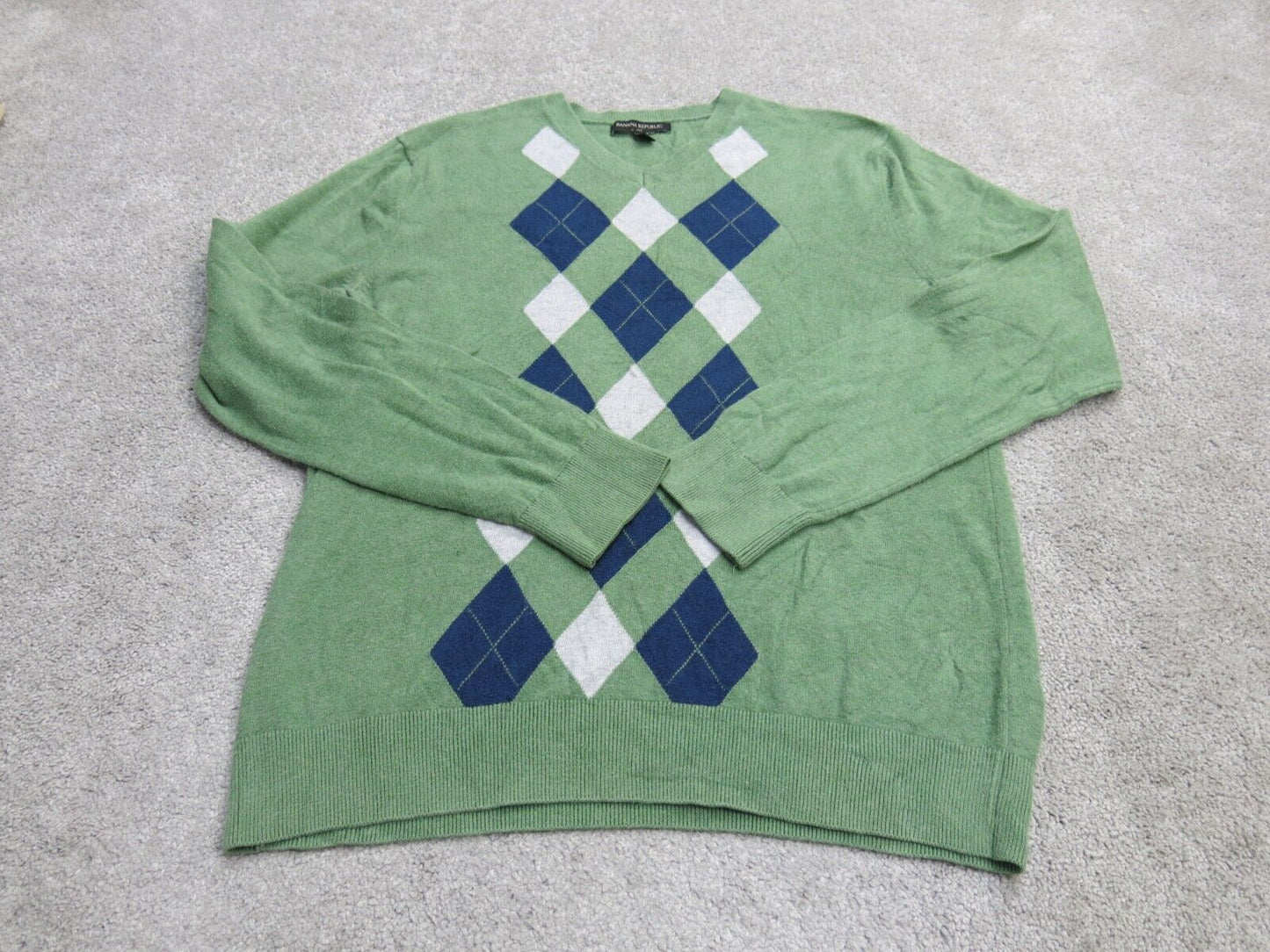 Banana Republic Womens Pullover Knitted Sweater Long Sleeves Green Size Medium