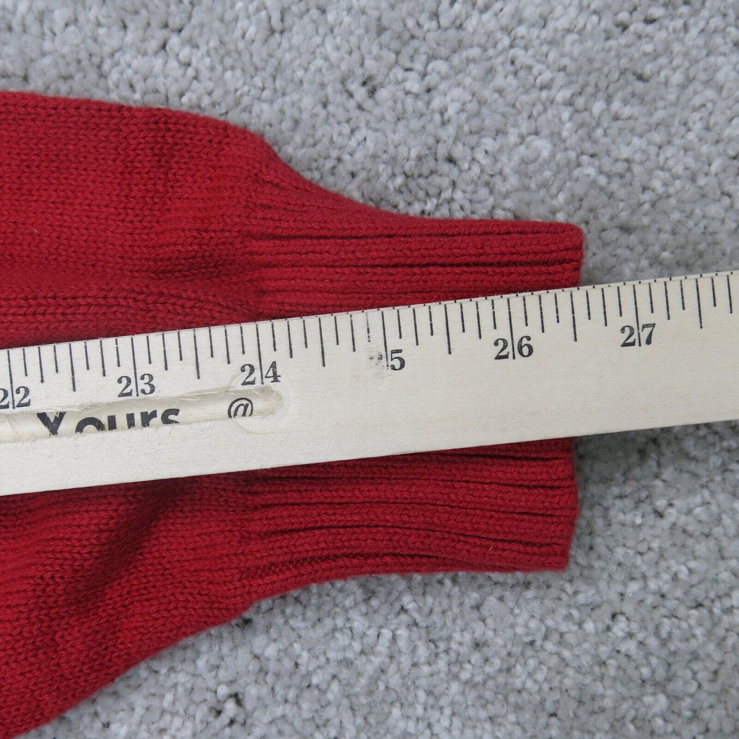 St Johns Bay Mens Pullover Sweater Reindeer Long Sleeves Crew Neck Red Size XL