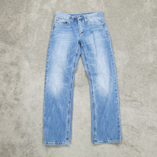 American Eagle Outfitter Mens Jeans Straight Leg Relaxed Fit Cotton Blue W31XL34