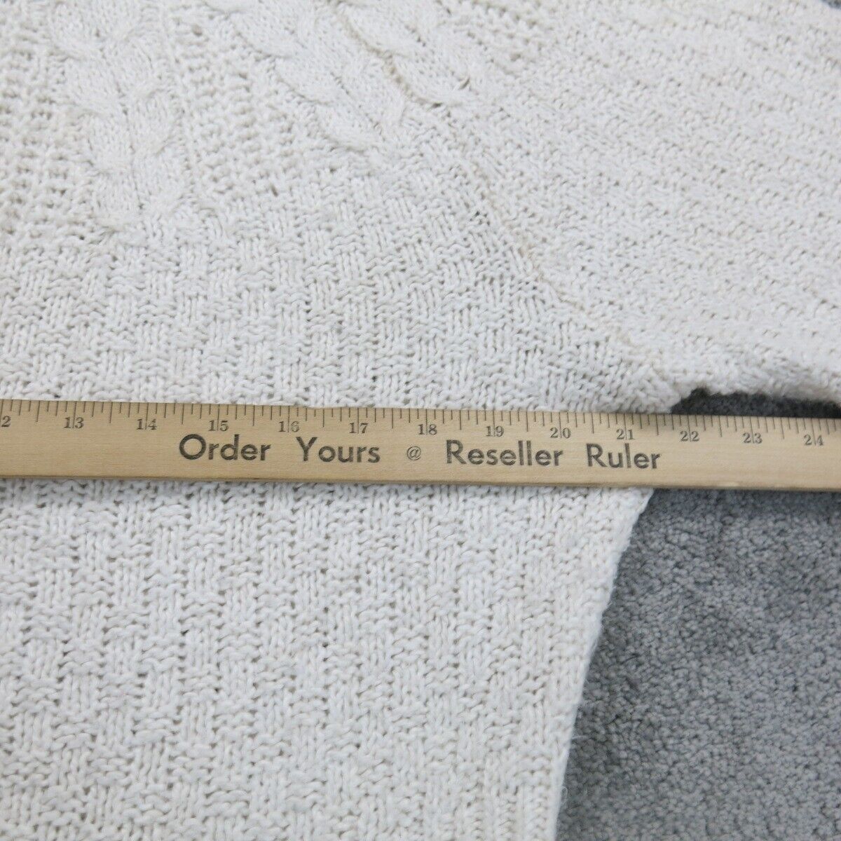 American Eagle Outfitter Womens Pullover Sweater Long Sleeves White Size Large
