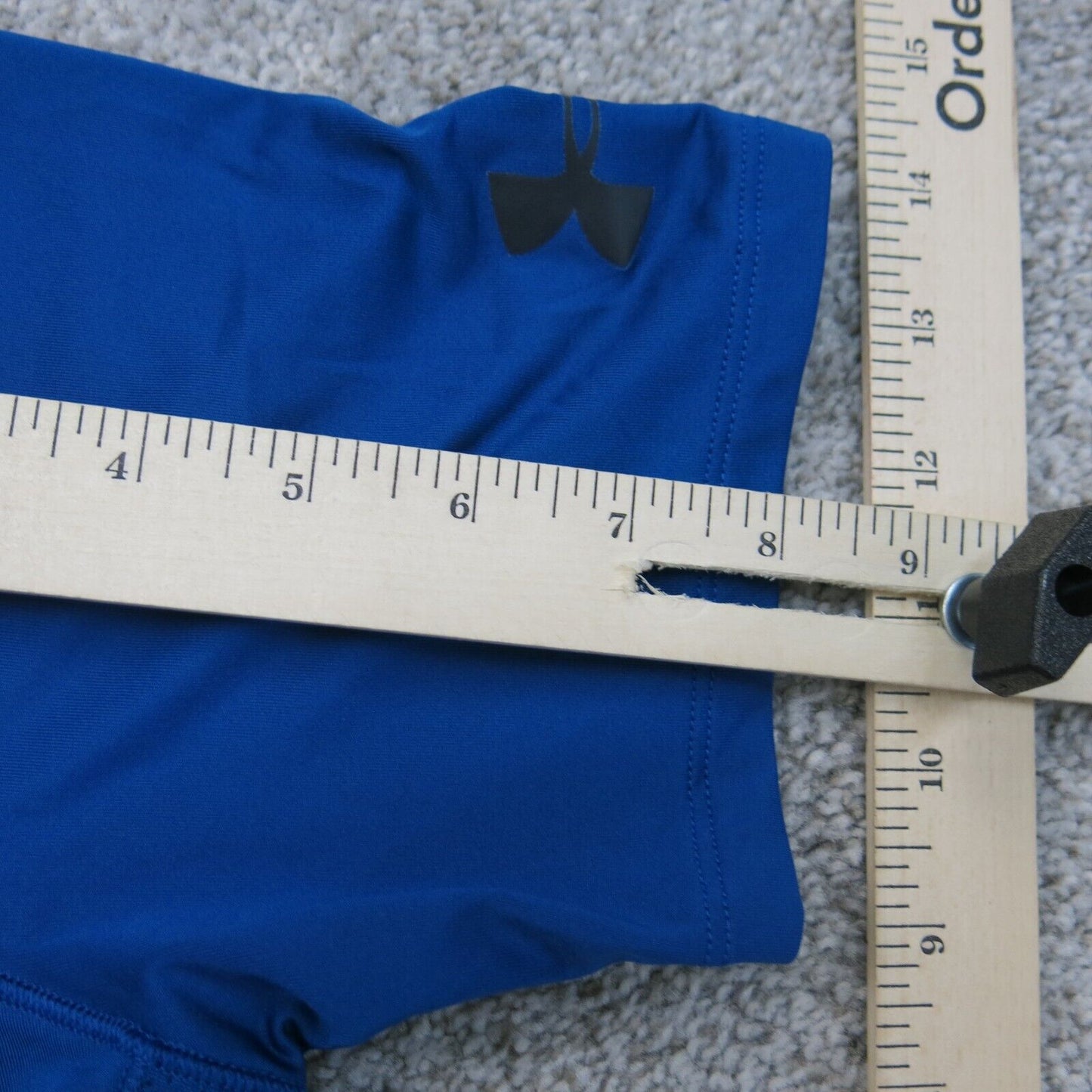 Under Armour Mens Heat Gear Pullover T Shirt Crew Neck Short Sleeve Blue Size S