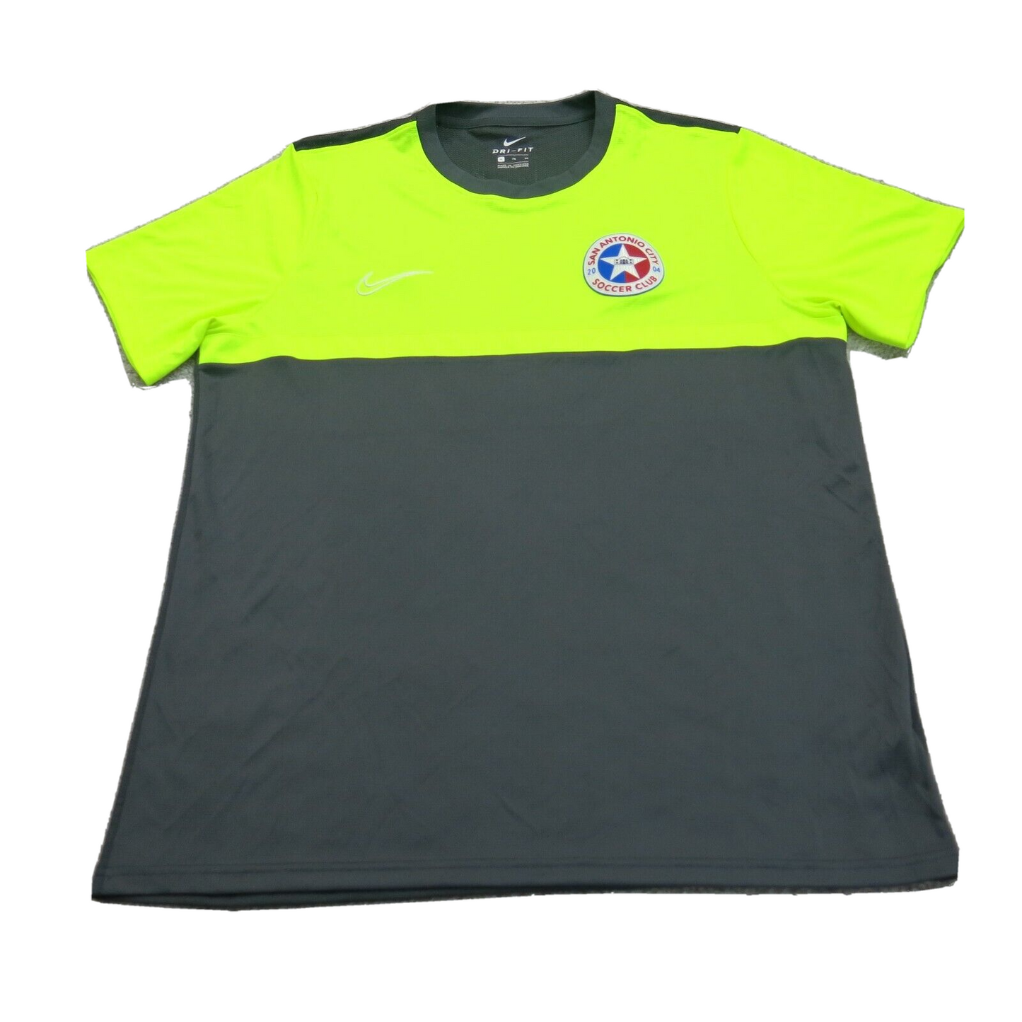 Nike Dri Fit Mens Crew Neck T Shirt Short Sleeves Green Black Size X Large