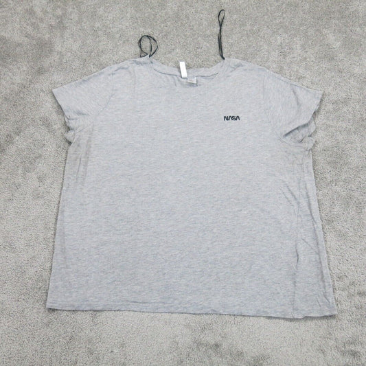 Divided by H&M Womens T Shirt Top Short Sleeve Crew Neck Heather Gray SZ X Large