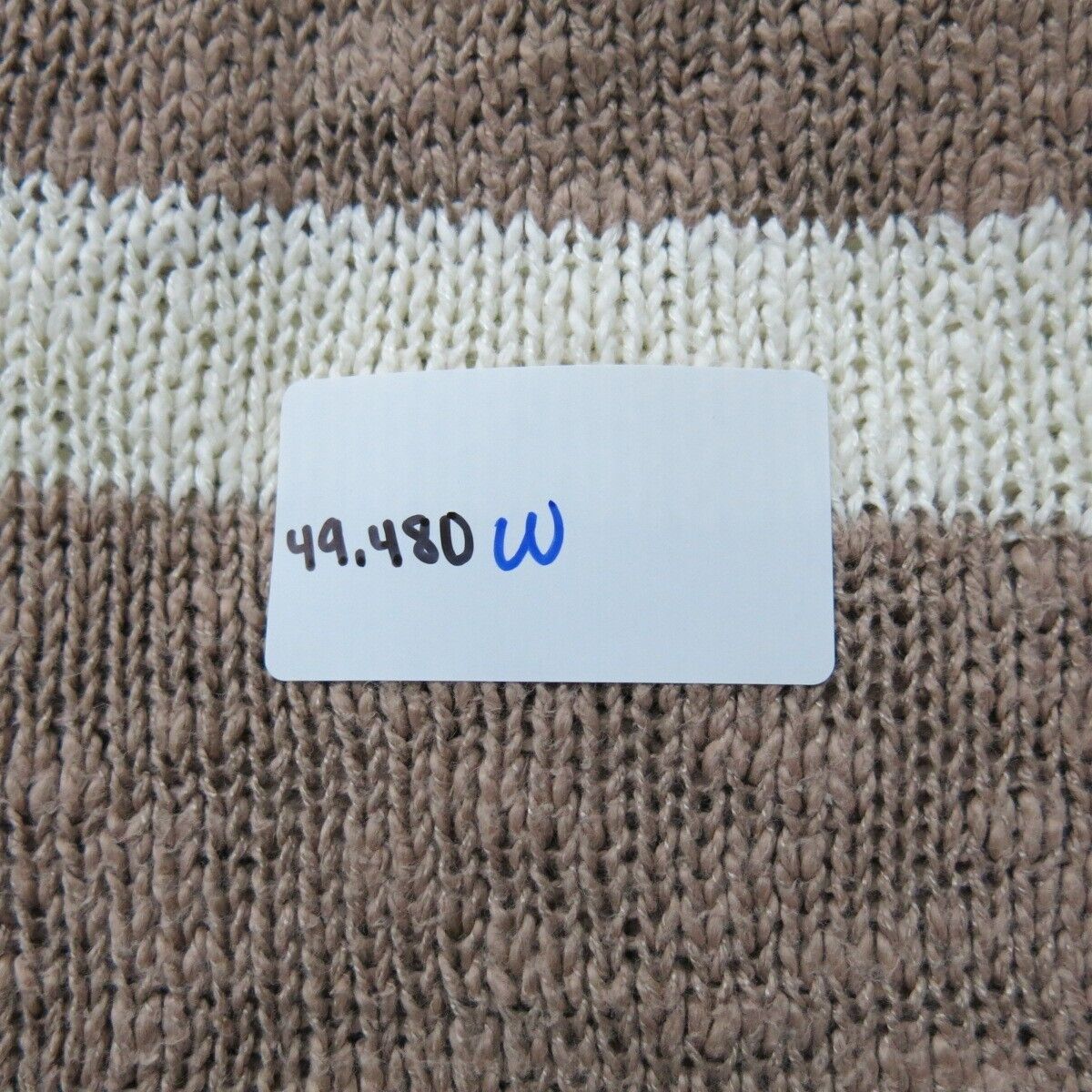 Old Navy Women Pullover Sweater Knitted 3/4 Sleeves Crew Neck Brown White SZ XS