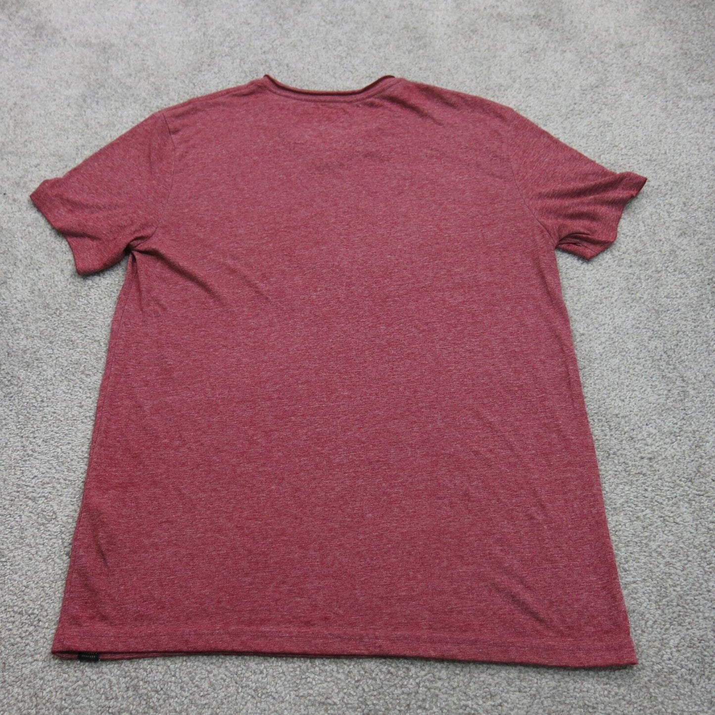 Lucky Brand Mens V Neck T Shirt Short Sleeves Logo Heather Red Size Medium