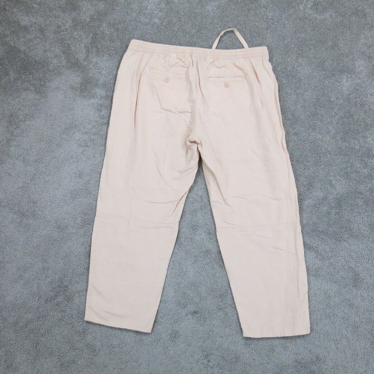 Womens Activewear Sweatpants Drawstring Waist High Rise Ivory Pink Size Large