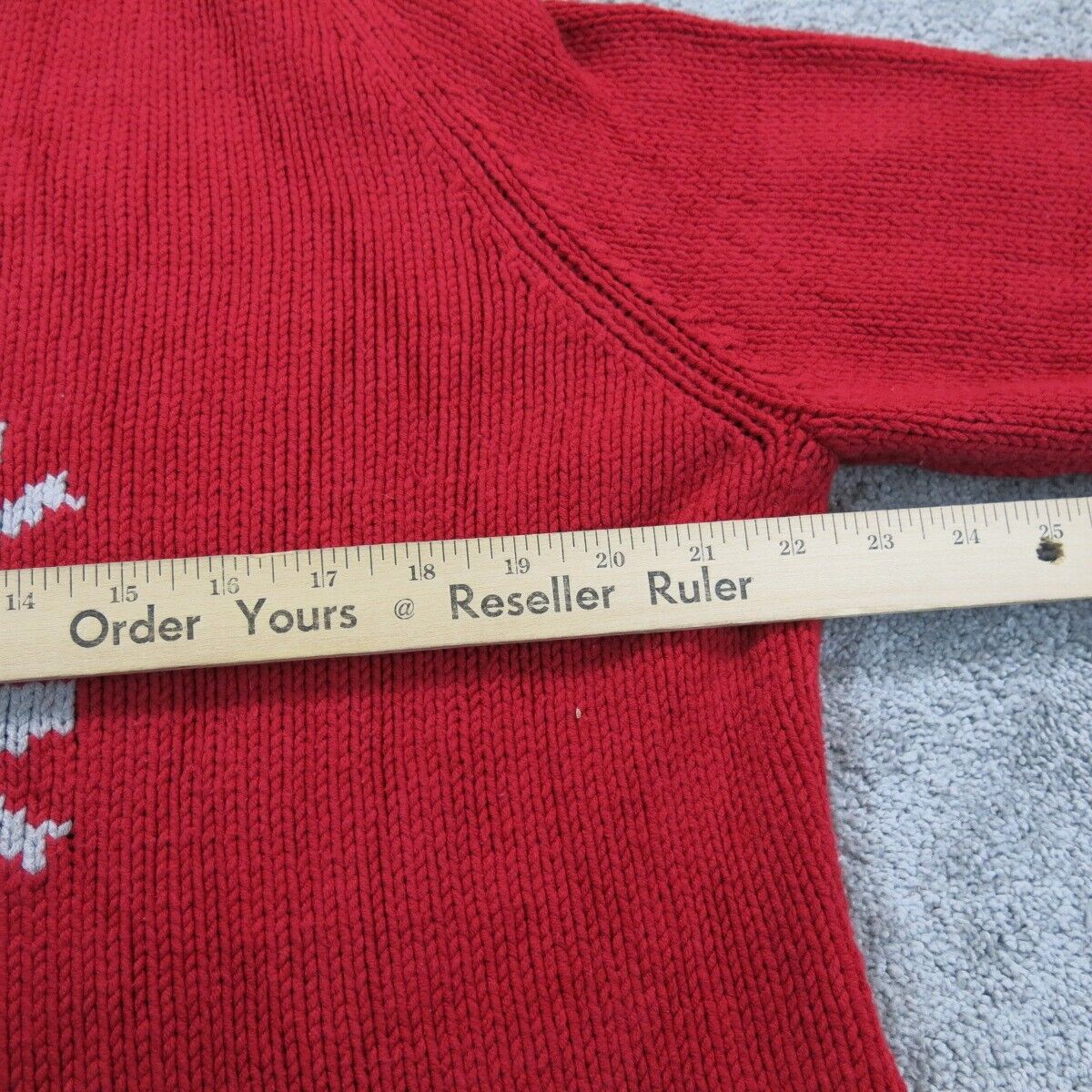 Gap Womens Pullover Hooded Sweater Knitted Long Sleeve Graphic Red Size X Large