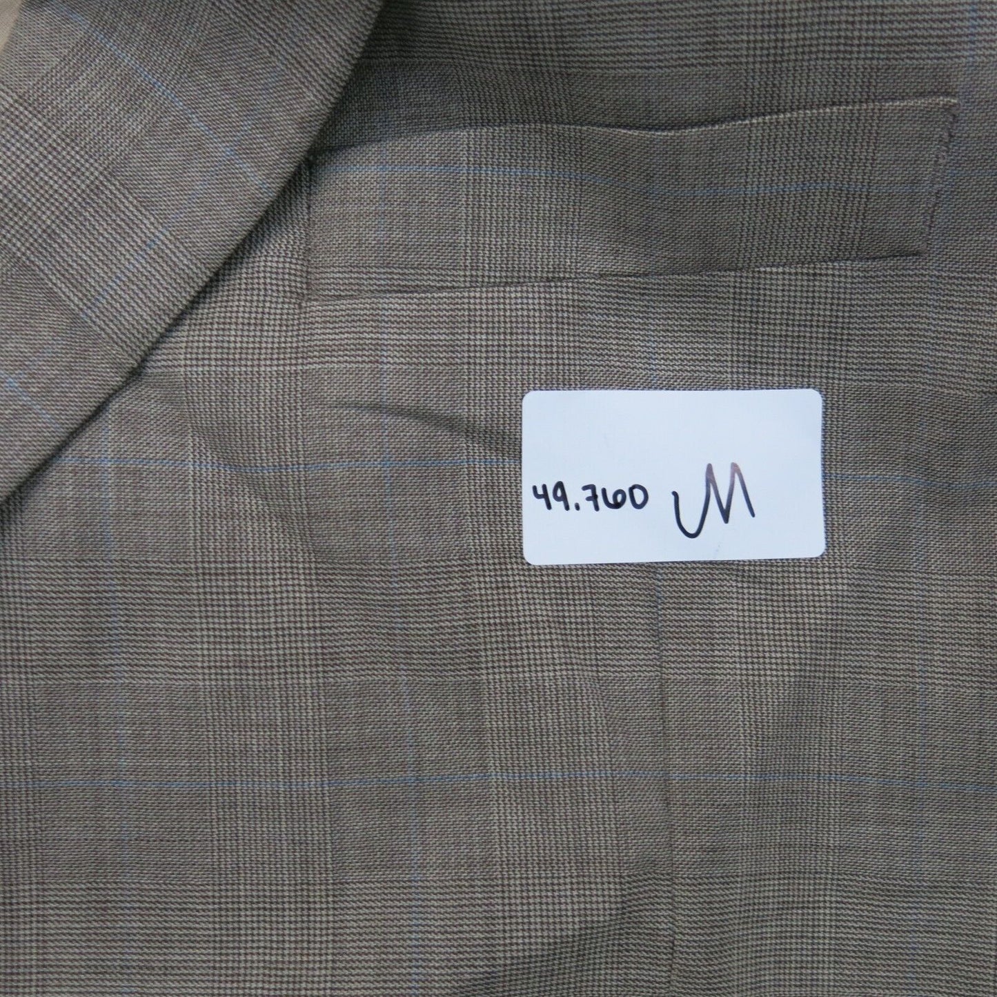 Ralph Lauren Mens Blazer Coat Single Breasted Long Sleeve Pocket Beige Gray 50R
