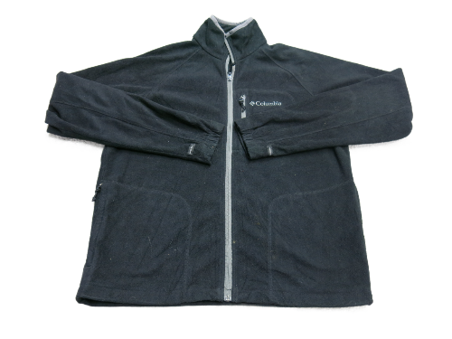 Columbia Men Jacket Full Zip Fleece Long Sleeve Mock Neck Dark Green Size Medium