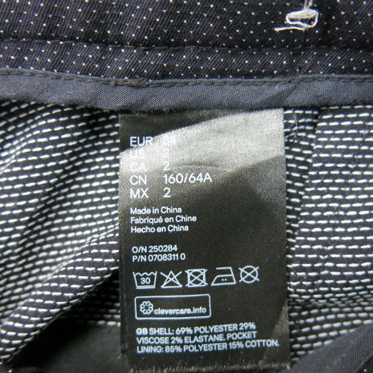 H&M Women Casual Pants Skinny High Rise Slash Pockets Black Size 2