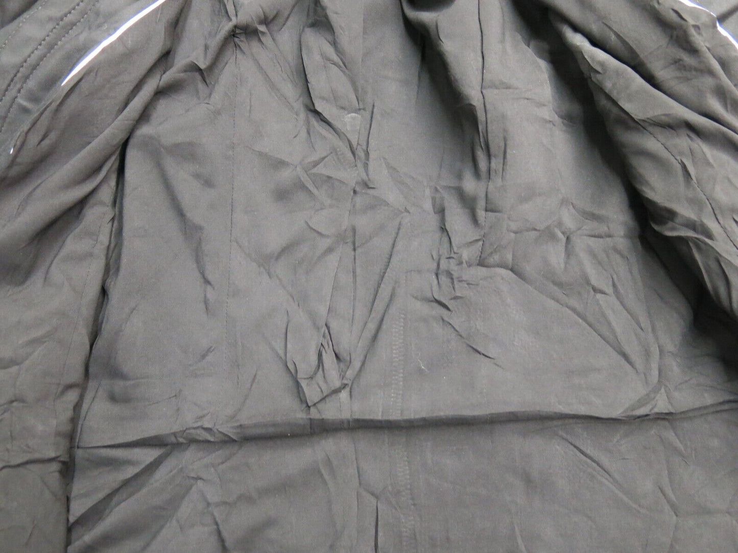 Perfect Form Mens Basic Jacket Full Zip Up Long Sleeves Solid Black Size 14