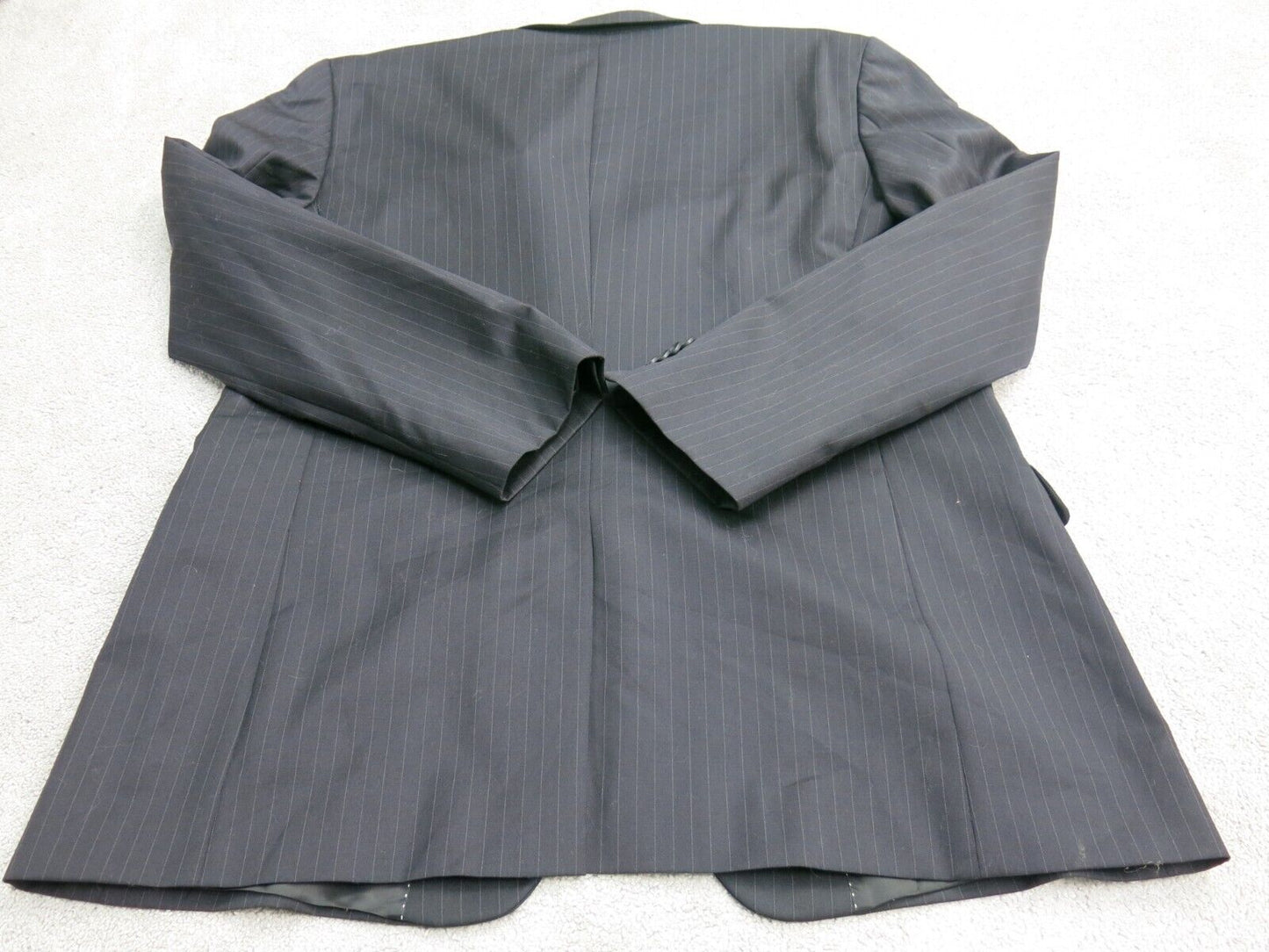 Perry Ellis Portfolio Mens Blazer Coat Single Breasted Long Sleeve Blue Size 46L