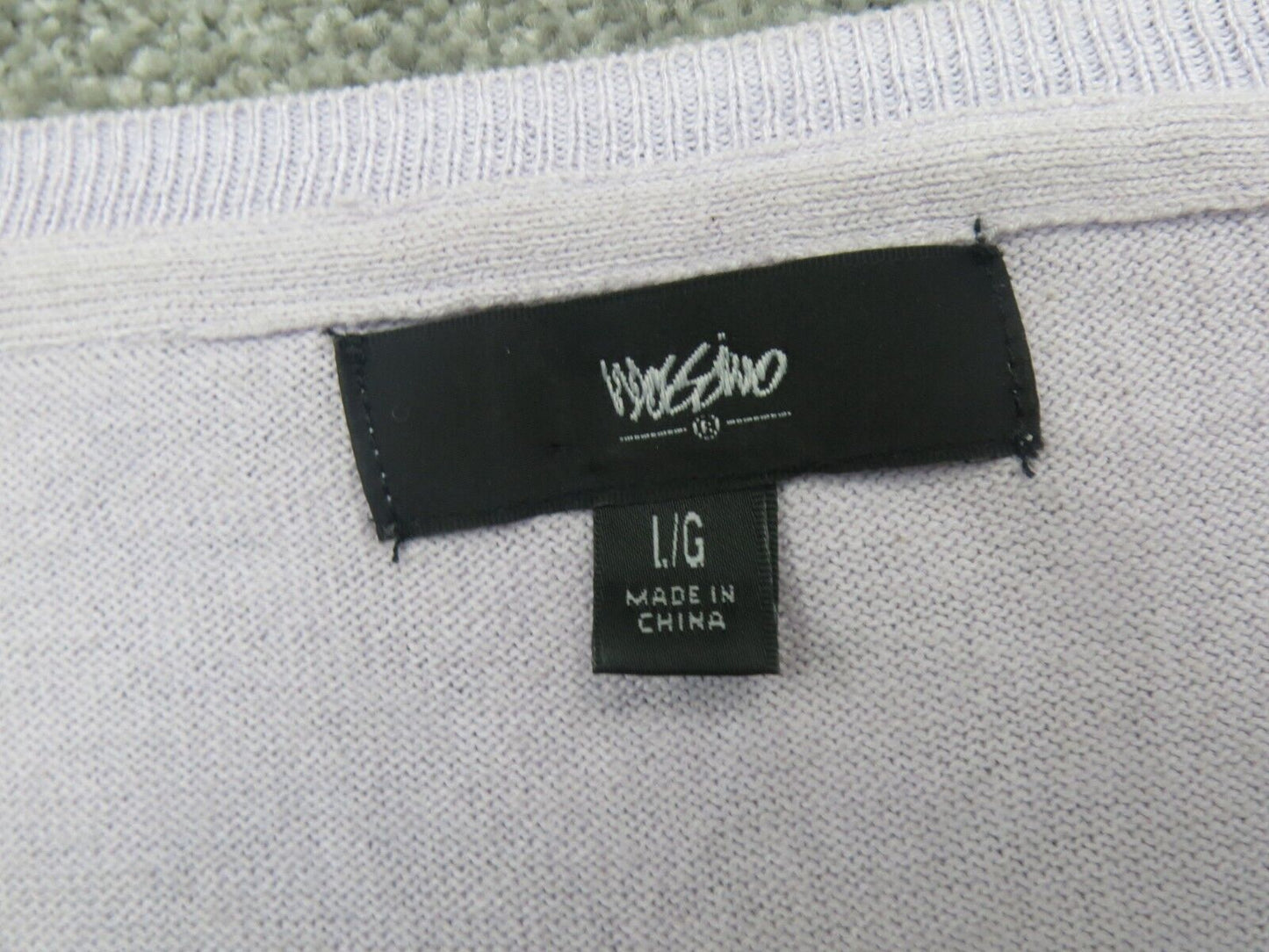 Mossimo Womens Sweater Knitted Round Neck Long Sleeves Light Purple Size L/G