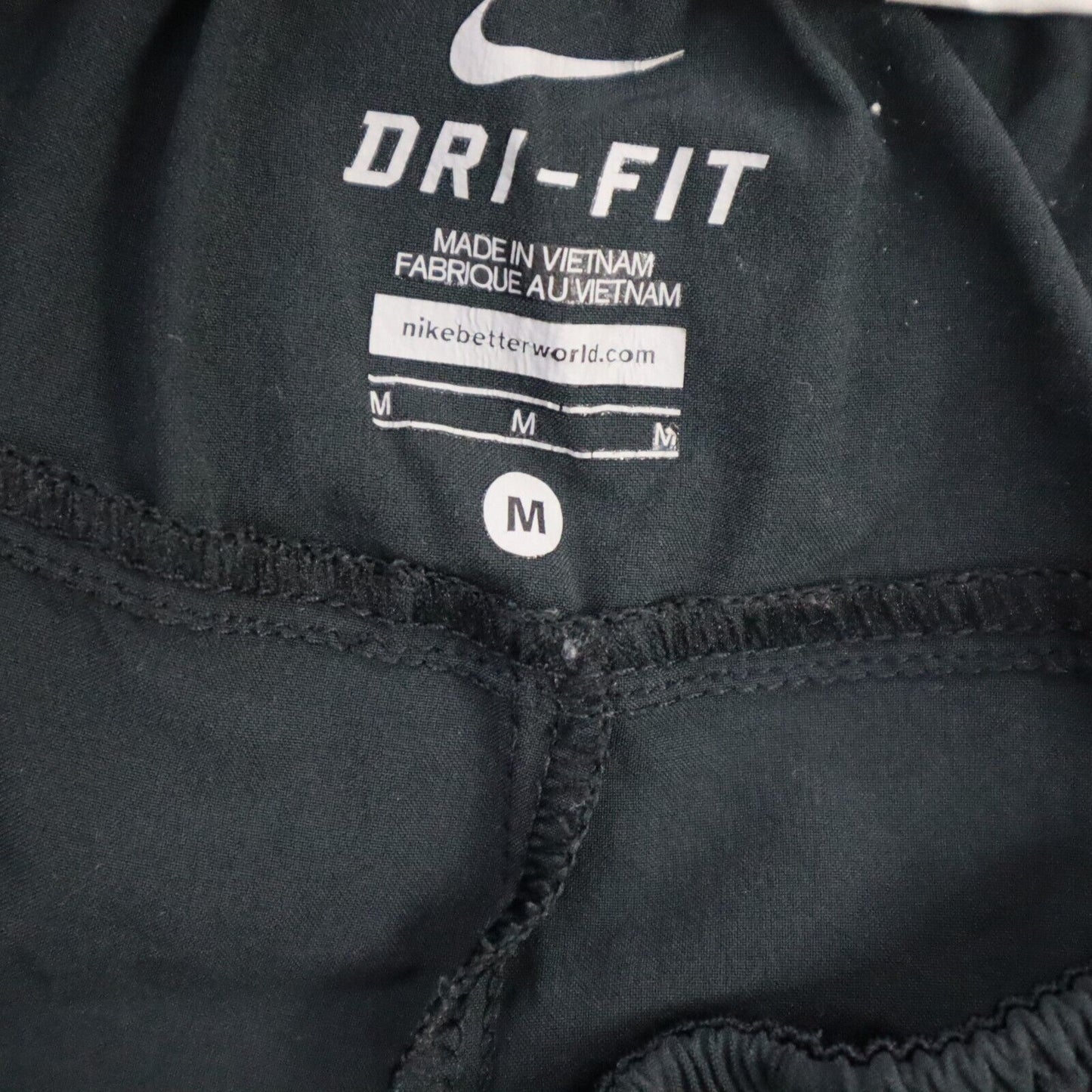 Nike Track Pants Youth Boys Medium M Black Sportswear Dri Fit Logo Pants