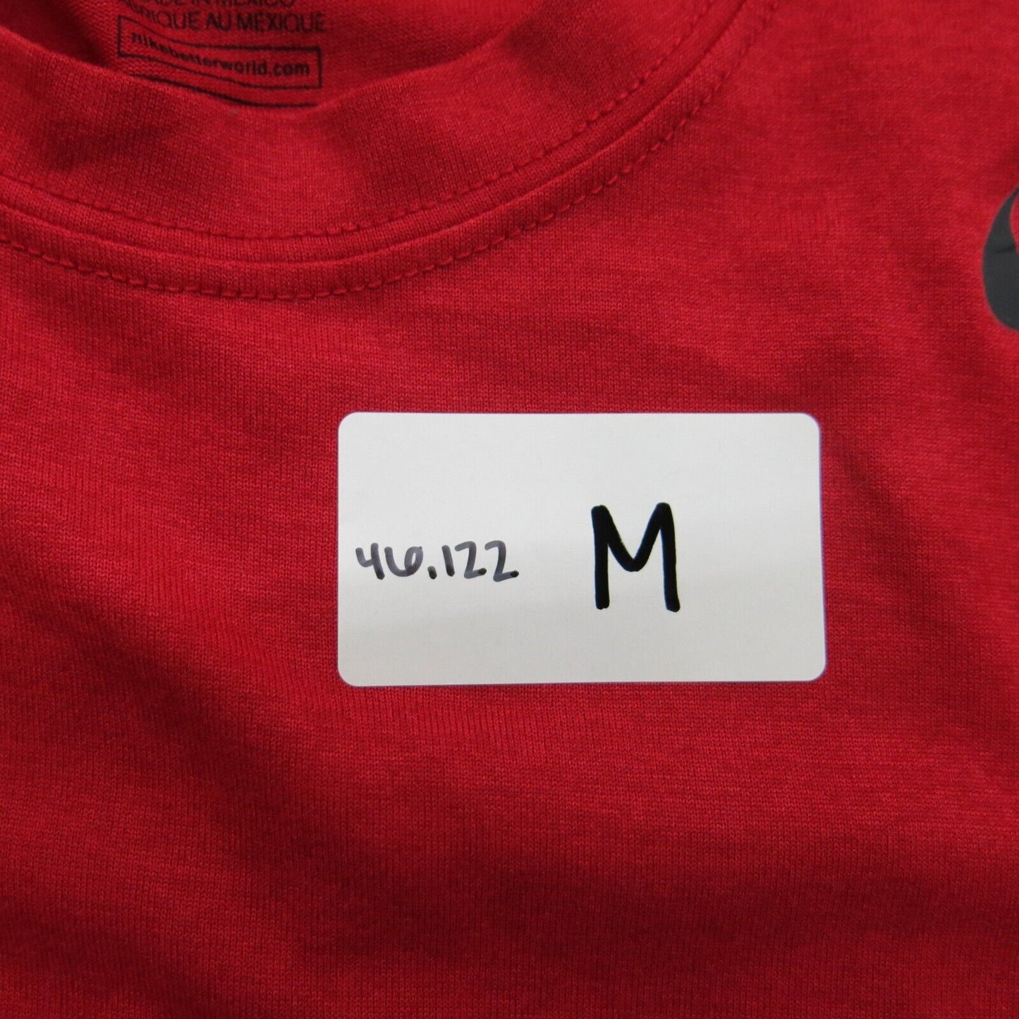 Nike Dri Fit Men T Shirt Crew Neck Short Sleeve Pullover Tee Logo Red Size Small