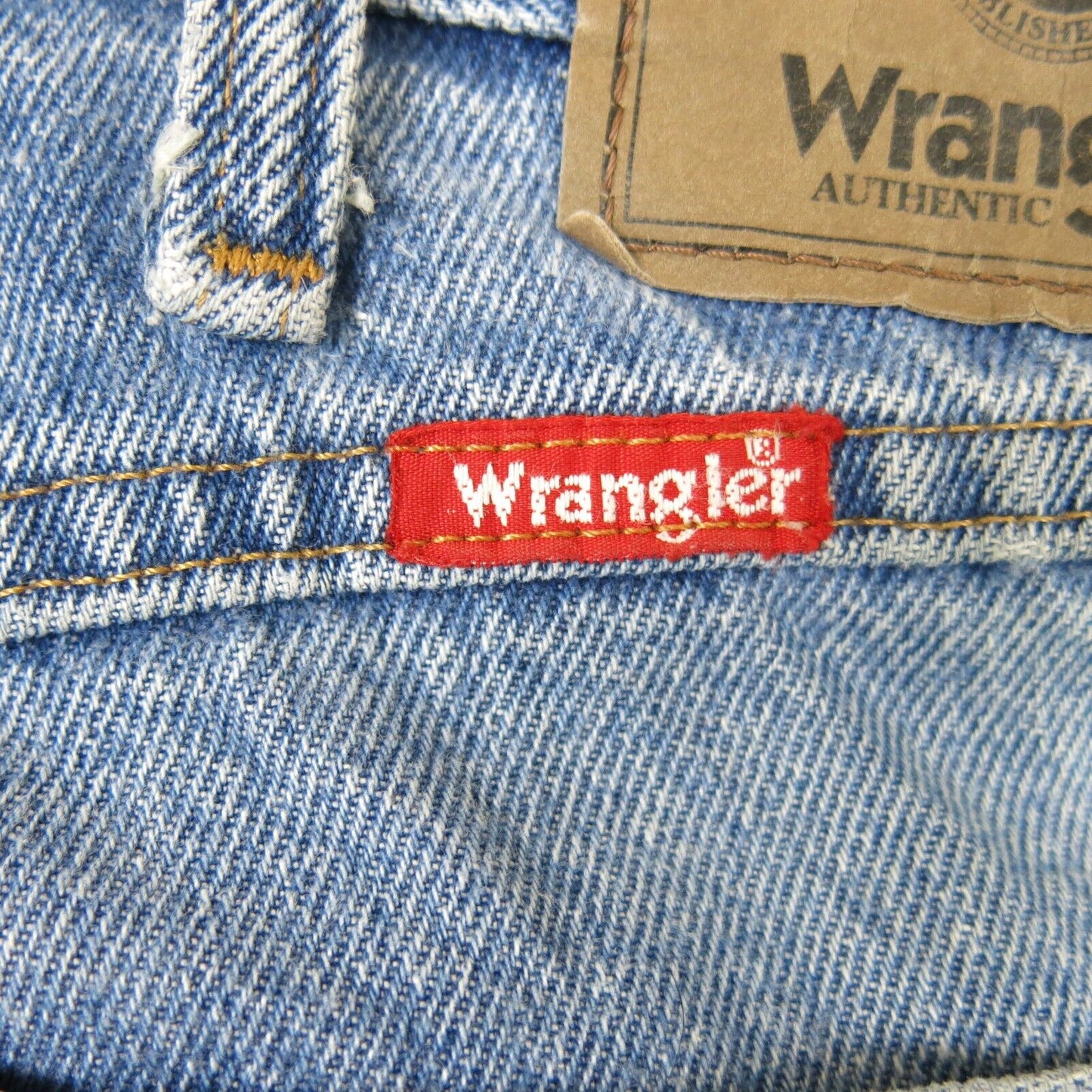 Wrangler Mens Jeans Straight Leg Stretch Regular Fit High Rise Blue Size W38xL32