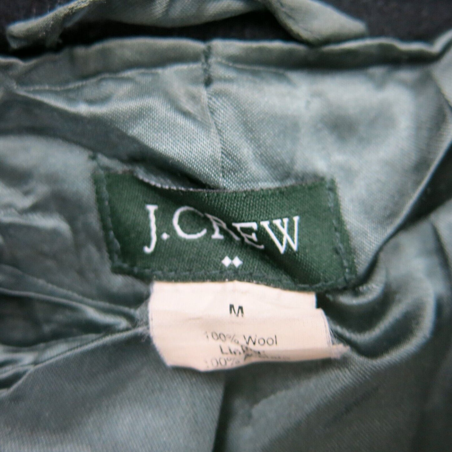 J. Crew Womens Pea Coat Double Breasted 100% Wool Solid Black Size Medium
