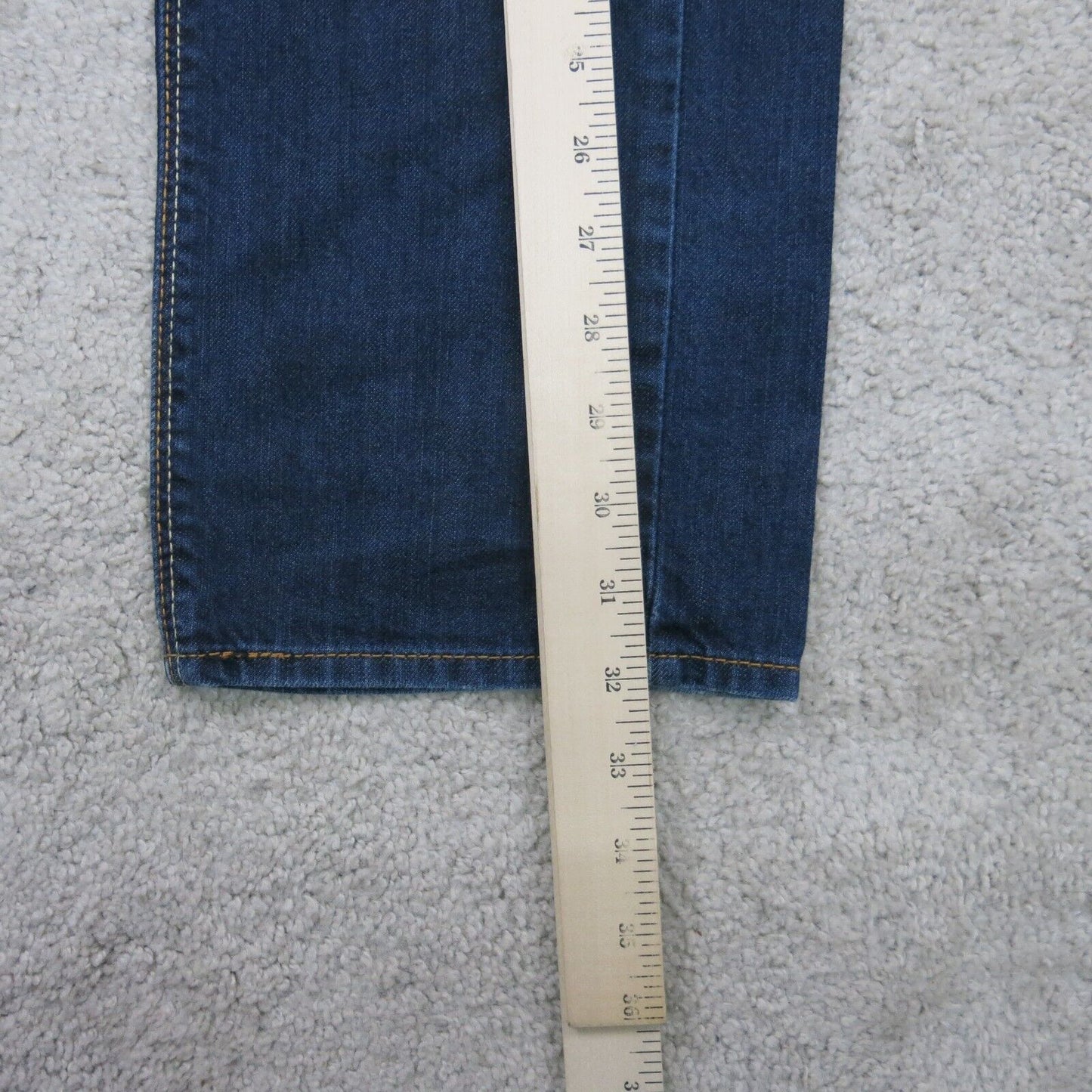 Denizen Mens Jeans Straight Leg 100%Cotton Mid Rise Five Pockets Blue W36XL34