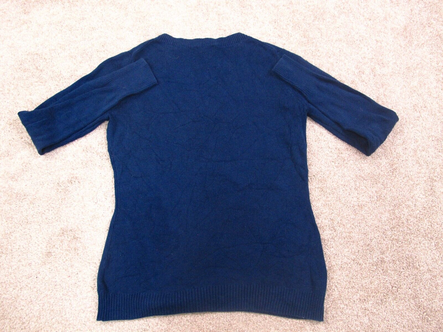 Express Womens Pullover Sweater Knitted Long Sleeve Crew Neck Blue Size Large