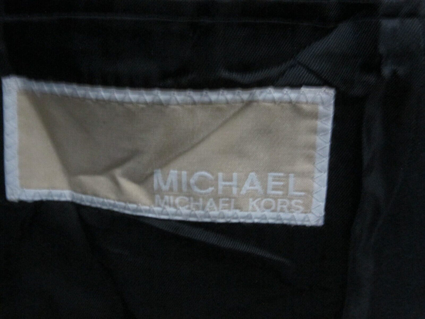 Michael Kors Mens Blazer Coat Single Breasted Long Sleeve Pockets Black Size 44R