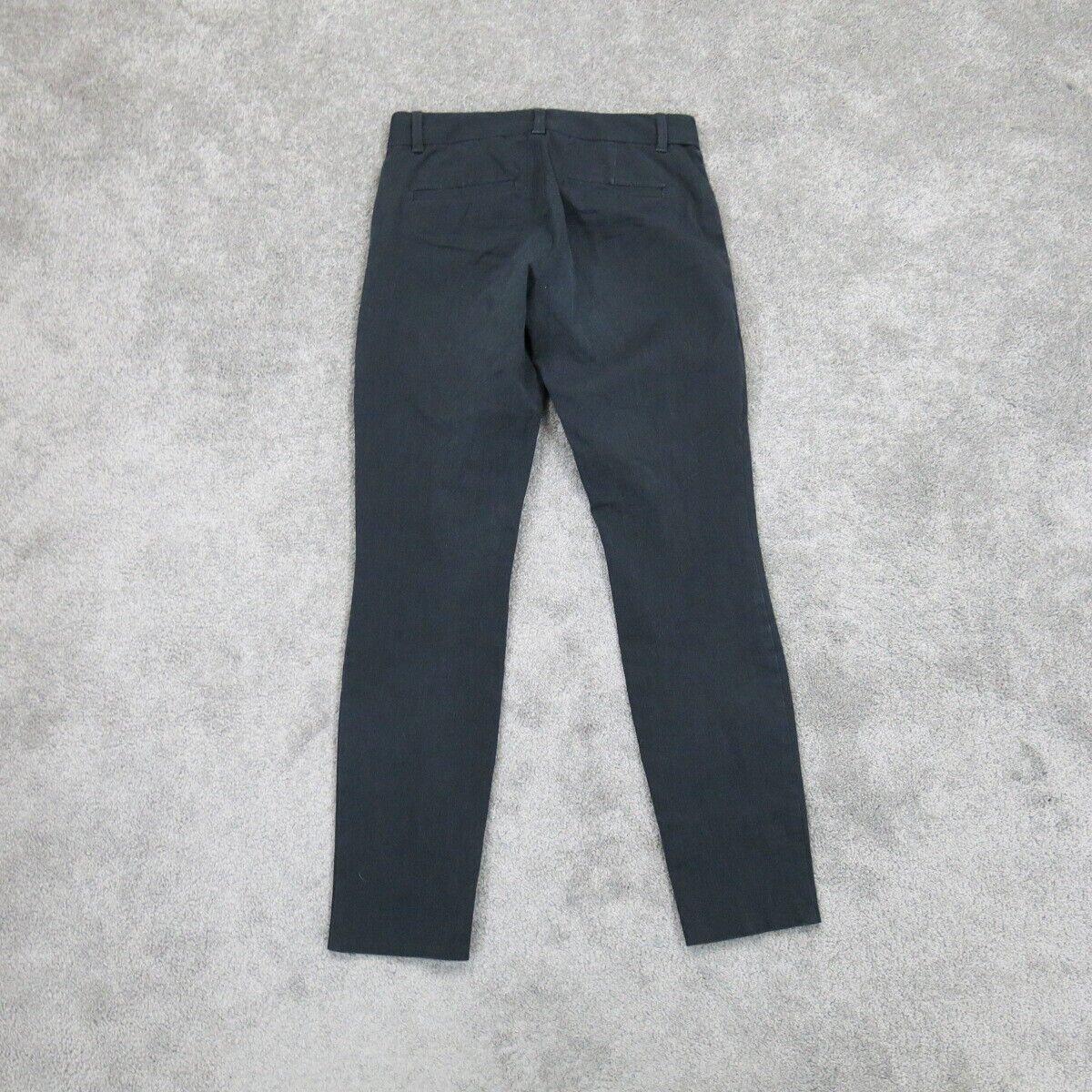 Vintage Women Skinny Ankle Pants Casual Mid Rise Pockets Black Size 0