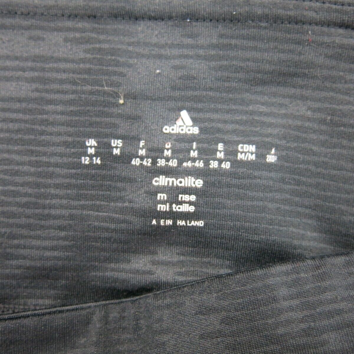 Adidas Climalite Womens Capri Legging Low Rise Elastic Waist Black Size Medium