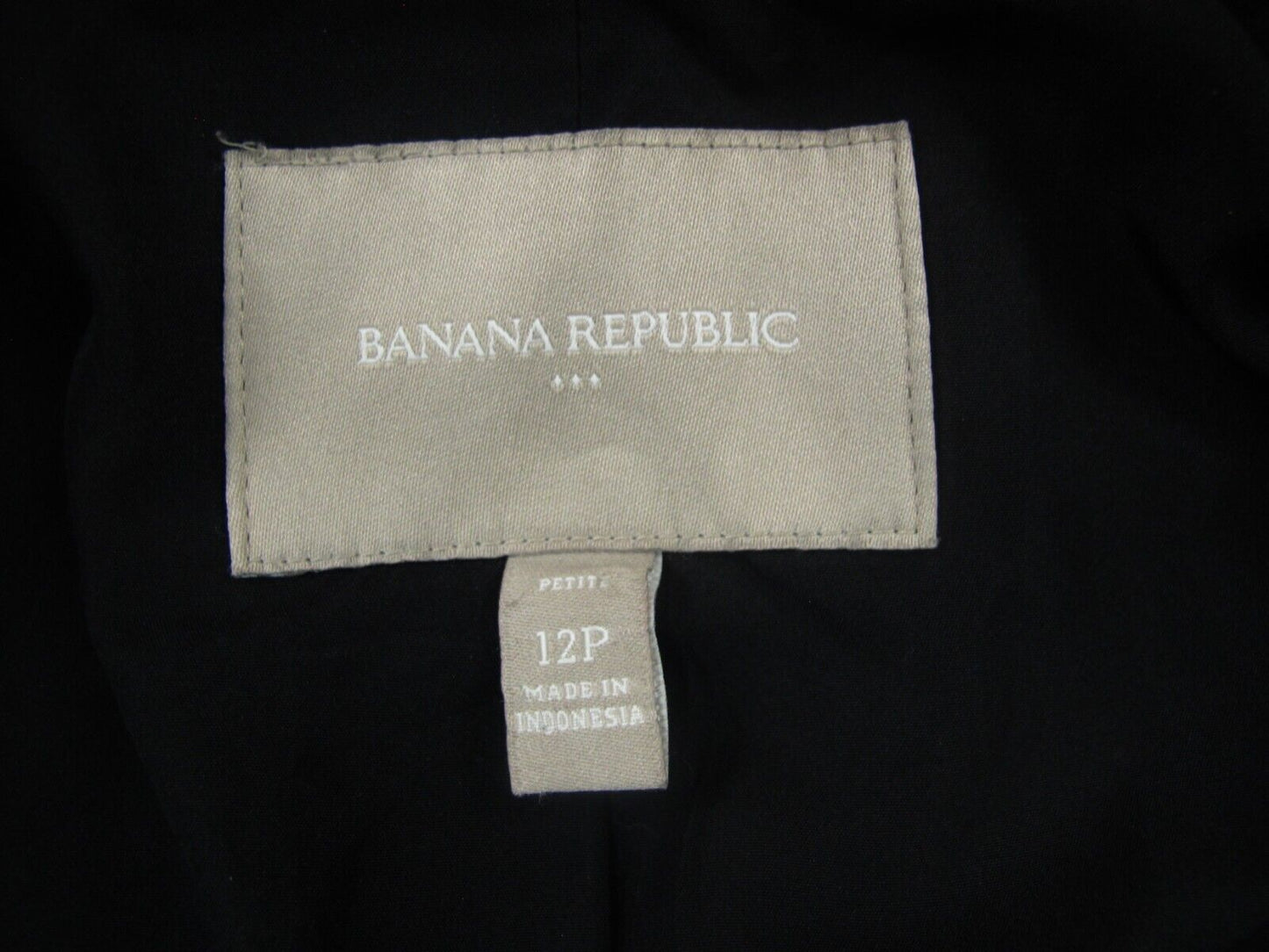 Banana Republic Womens Blazer Coat Single Breasted Pockets Black Size 12