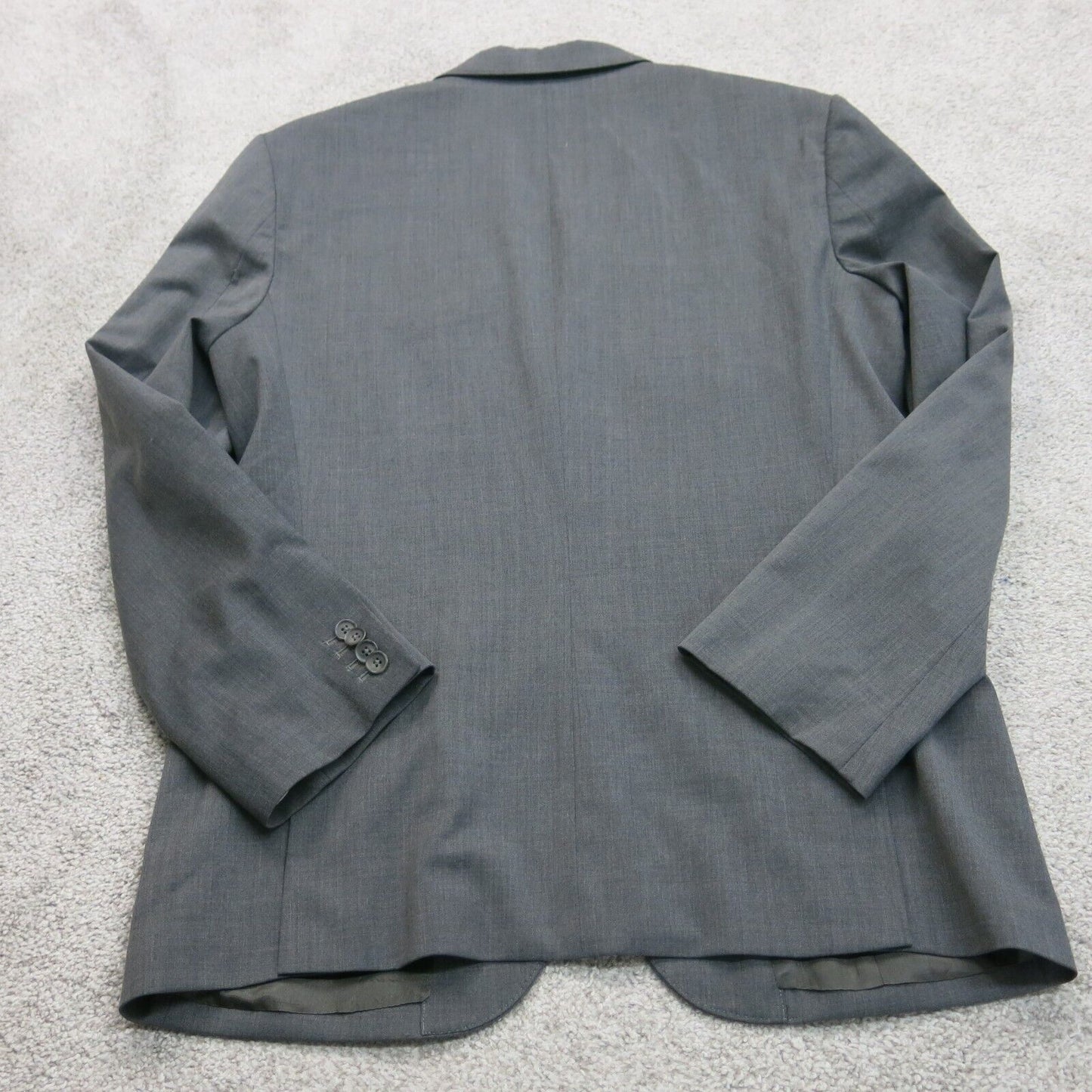 Express Mens Blazer Coat Single Breasted Long Sleeves Pockets Gray Size 40R