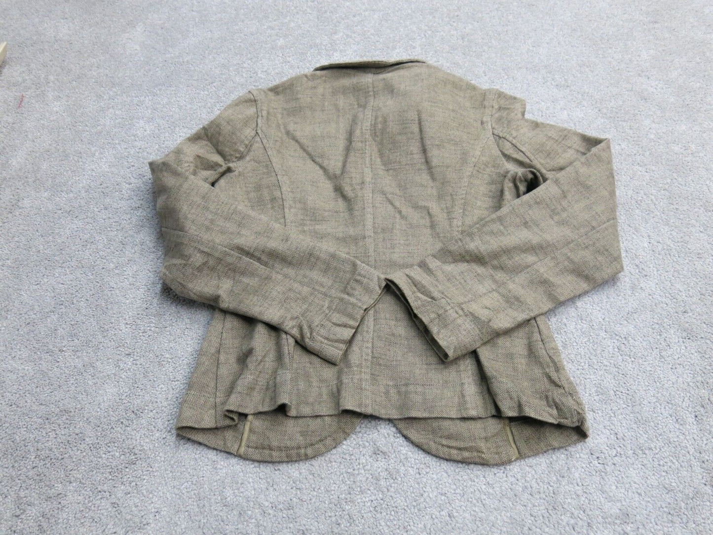 Talbots Womens Stritch Blazer Coat Single Breasted Long Sleeve Gray Size 2