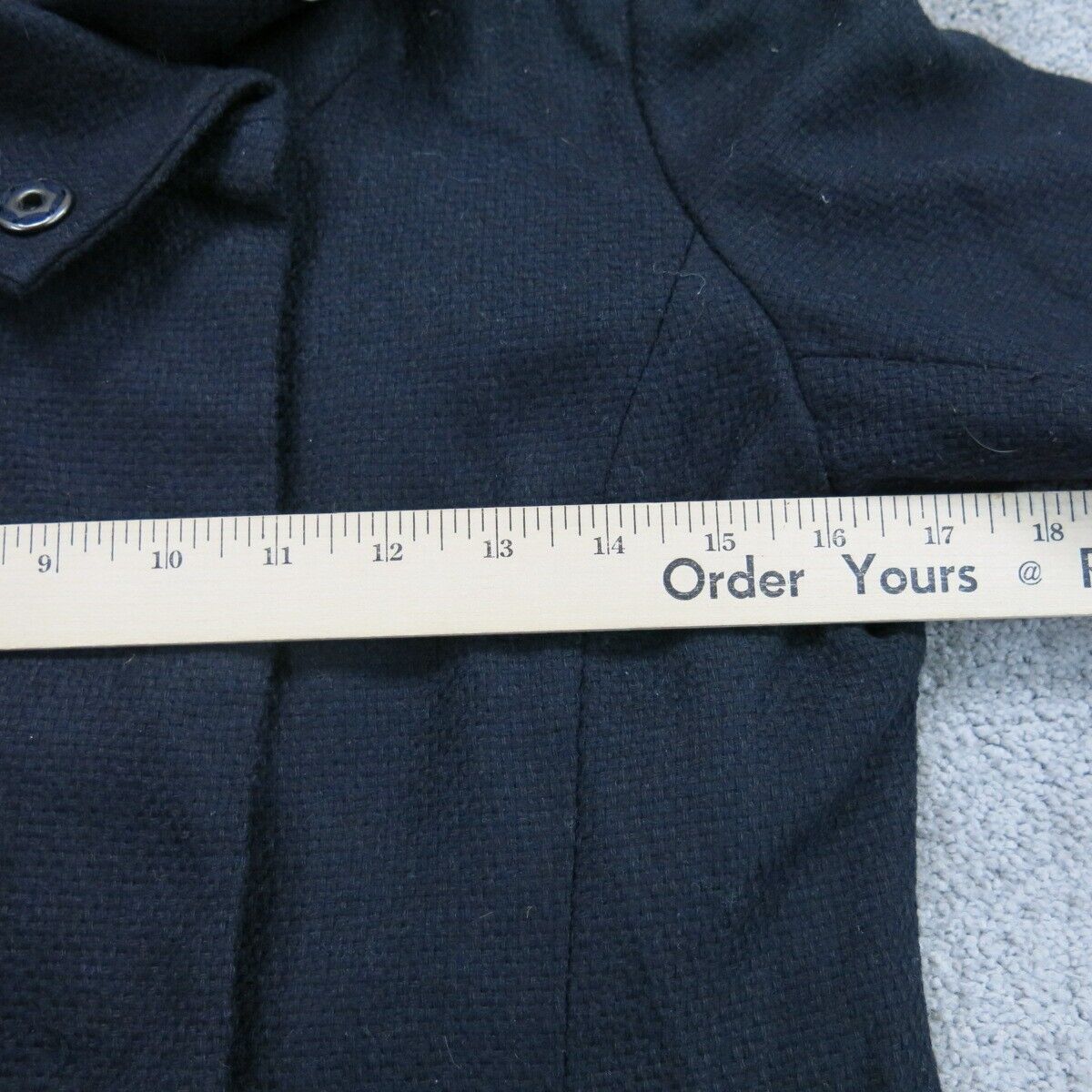 H&M Womens Blazer Coat Long Sleeves Two Pockets Front Button Black Size US 6