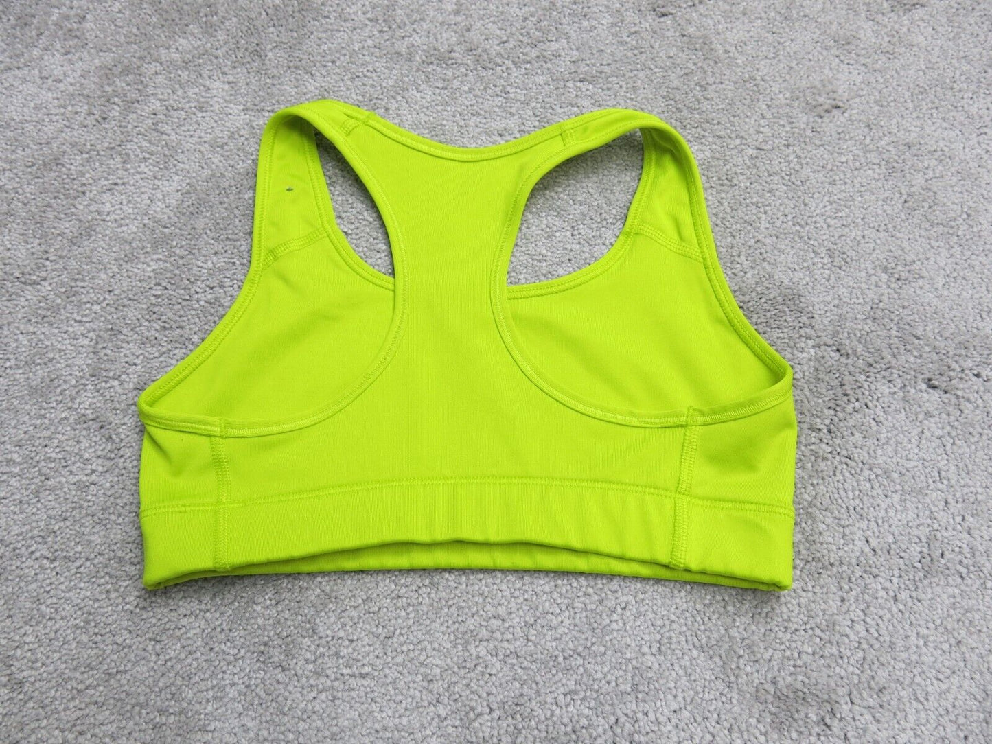 Nike Pro Dri Fit Womens Activewear Sports Bra Racerback Logo Green Size XS