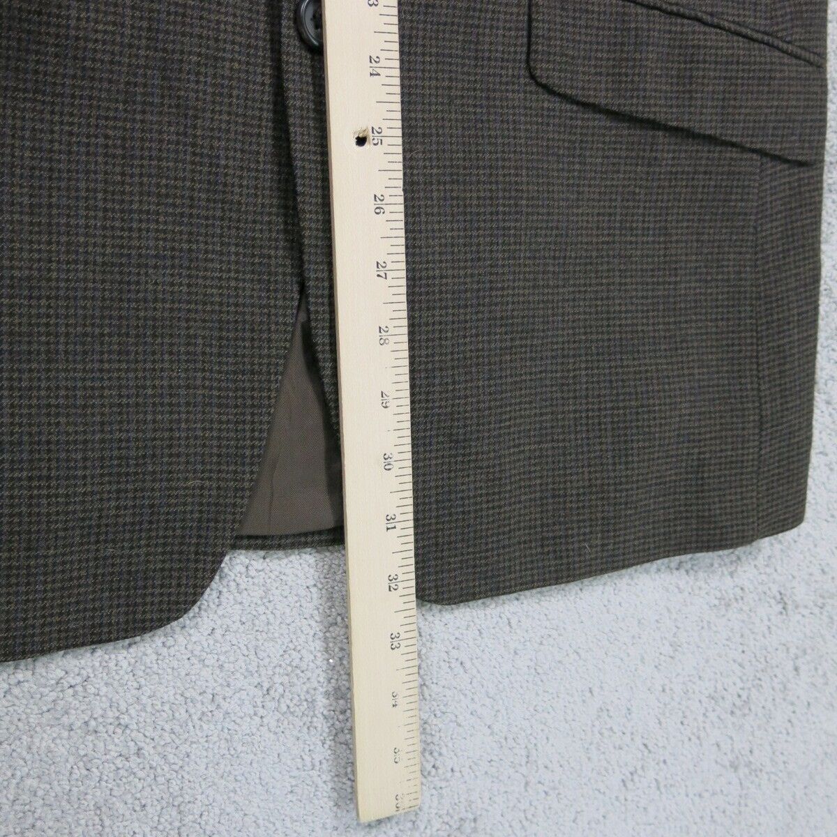 Ralph Lauren Mens Blazer Coat Single Breasted 100% Wool Brown Size 40 Regular