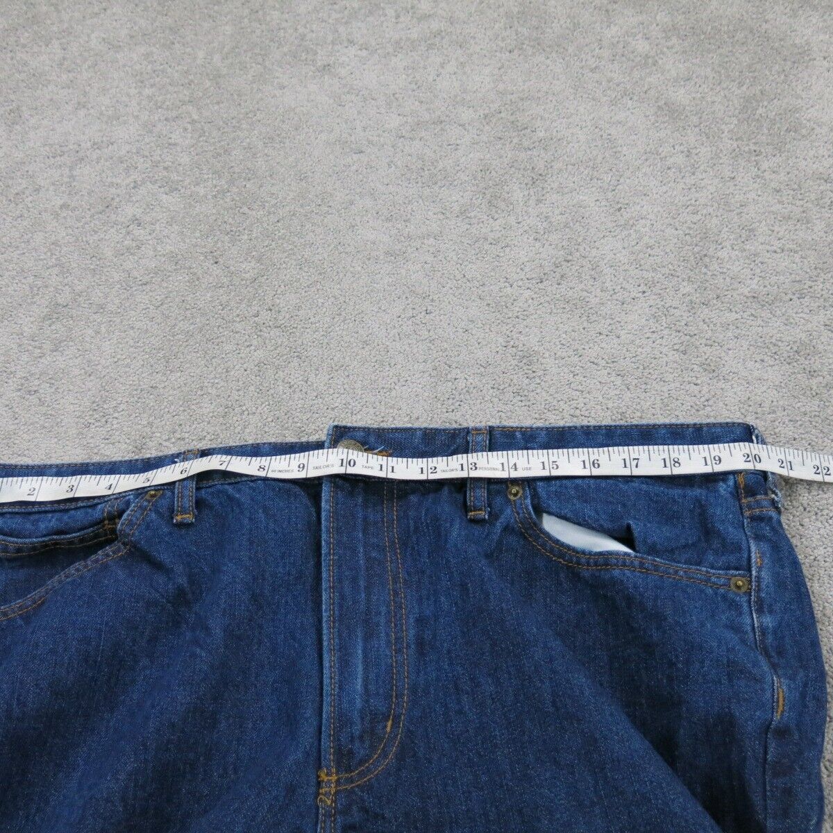 Lands Ends Mens Jeans Boyfriend Relaxed Fit Straight Leg Mid Rise Blue Size 40