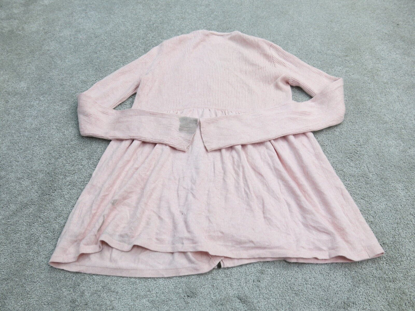 Old Navy Womens A-Line Sweater Dress Knitted Long Sleeve Deep V Neck Pink Size S