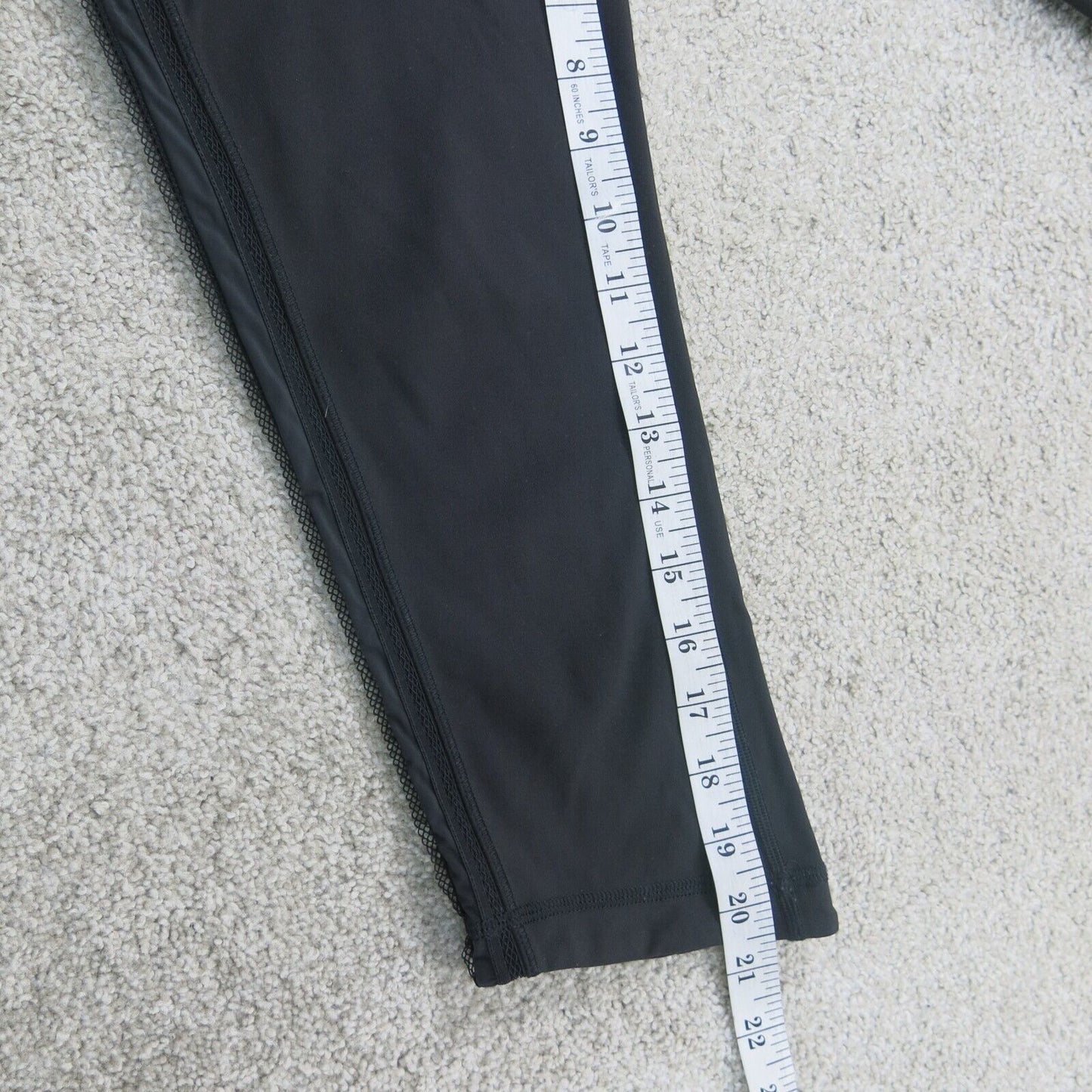 Vintage Womens Leggings Ultra Low Rise Hight Waist Skinny Black Size 6