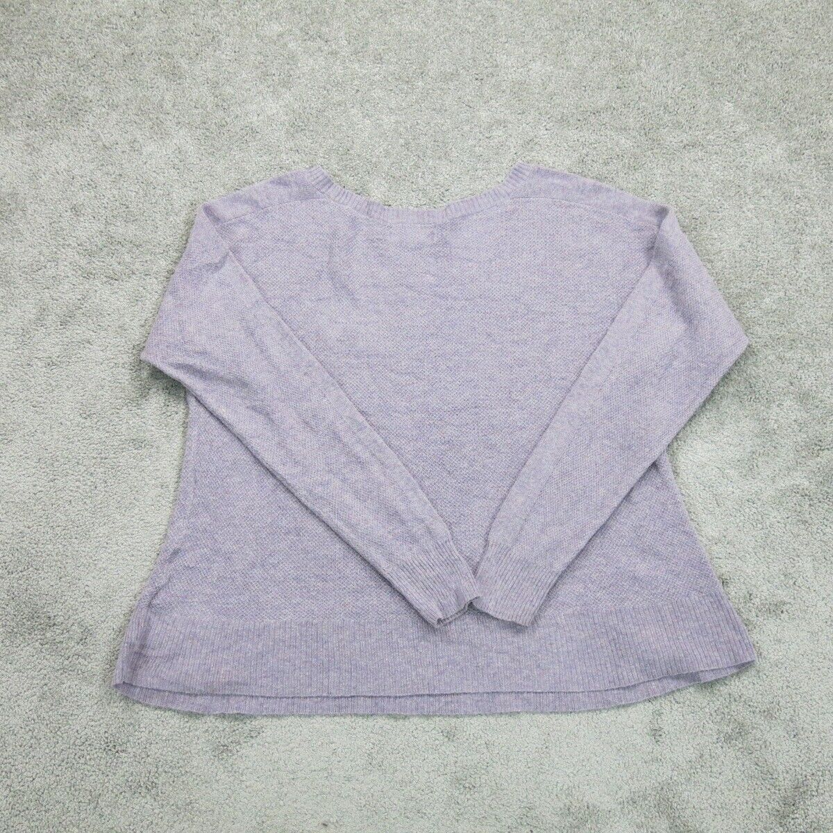 American Eagle Womens Pullover Sweater Round Neck Long Sleeve Light Purple SZ M