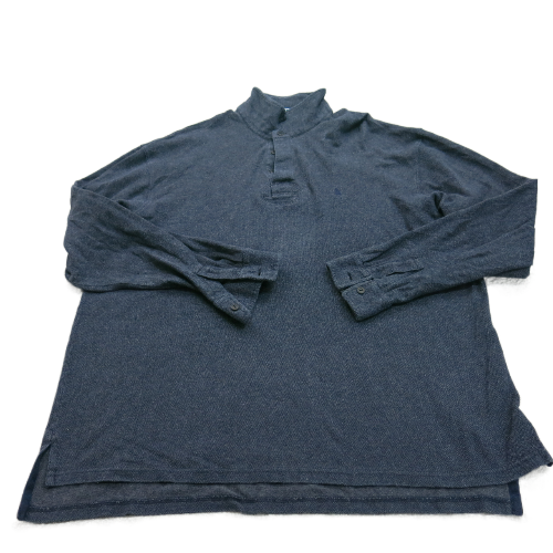 Polo By Ralph Men Polo Shirt Long Sleeve 100% Cotton Dark Blue Size X Large