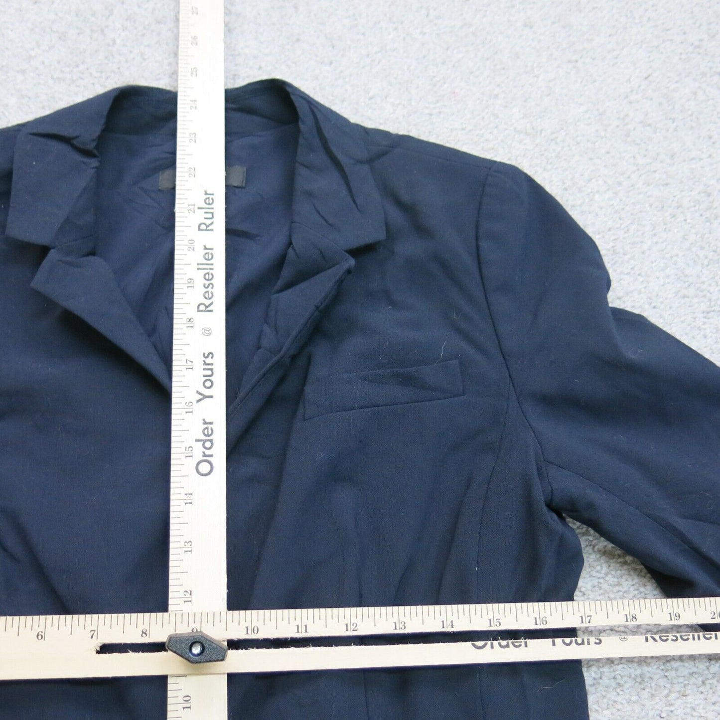 ANN Taylor Womens Blazer Coat Single Breasted Long Sleeve Pockets Blue Size S/P