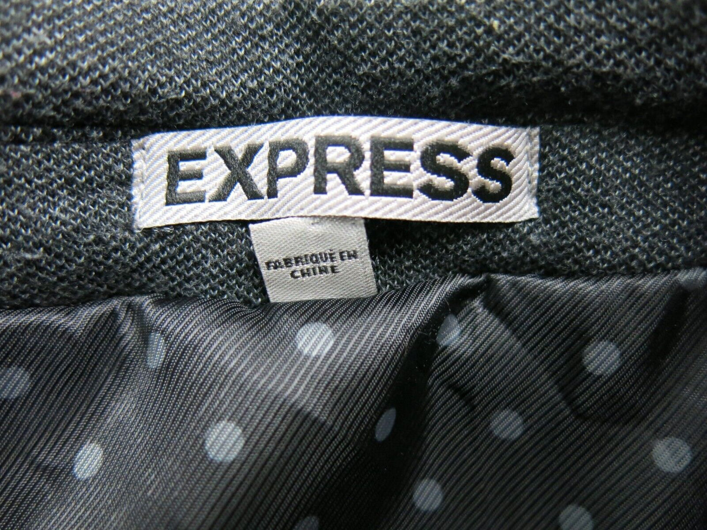Express Women Blazer Coat Fitted Single Breasted Long Sleeves Black SZ 36 Short
